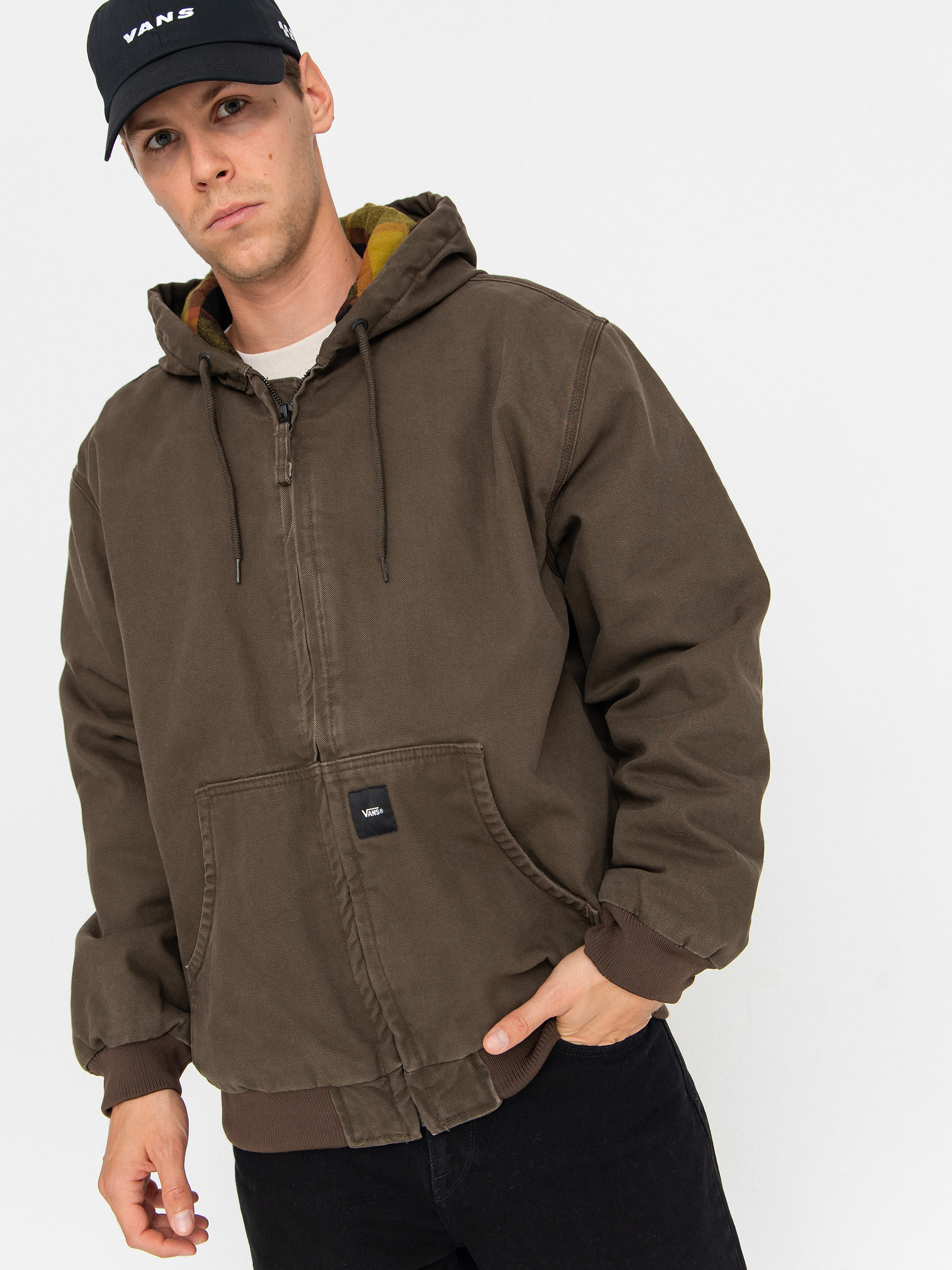 Vans Workwear Canvas Full Zip Dzseki (coal brown)