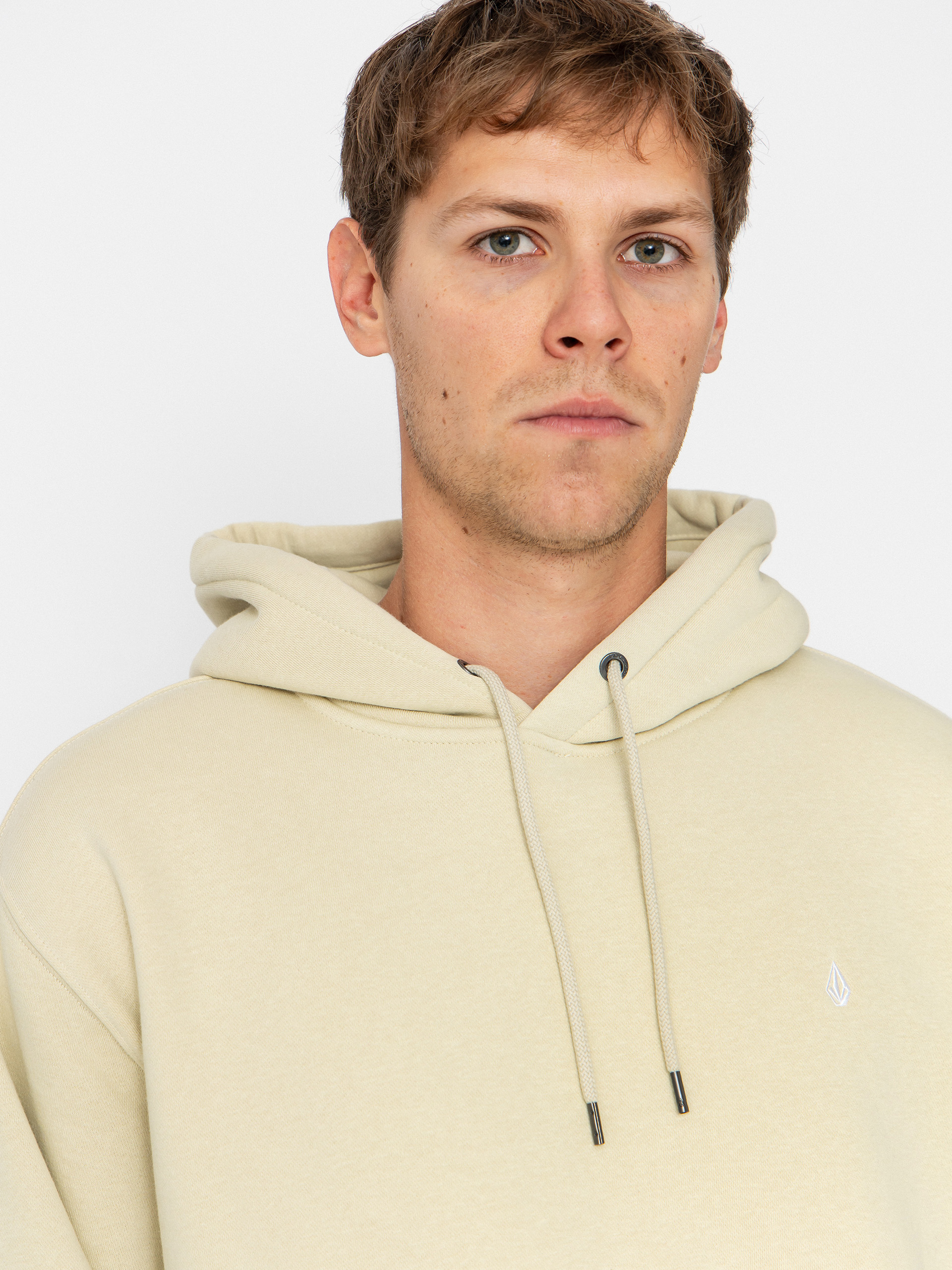 Kapucnis pulóver Volcom Single Stone HD (light beige)