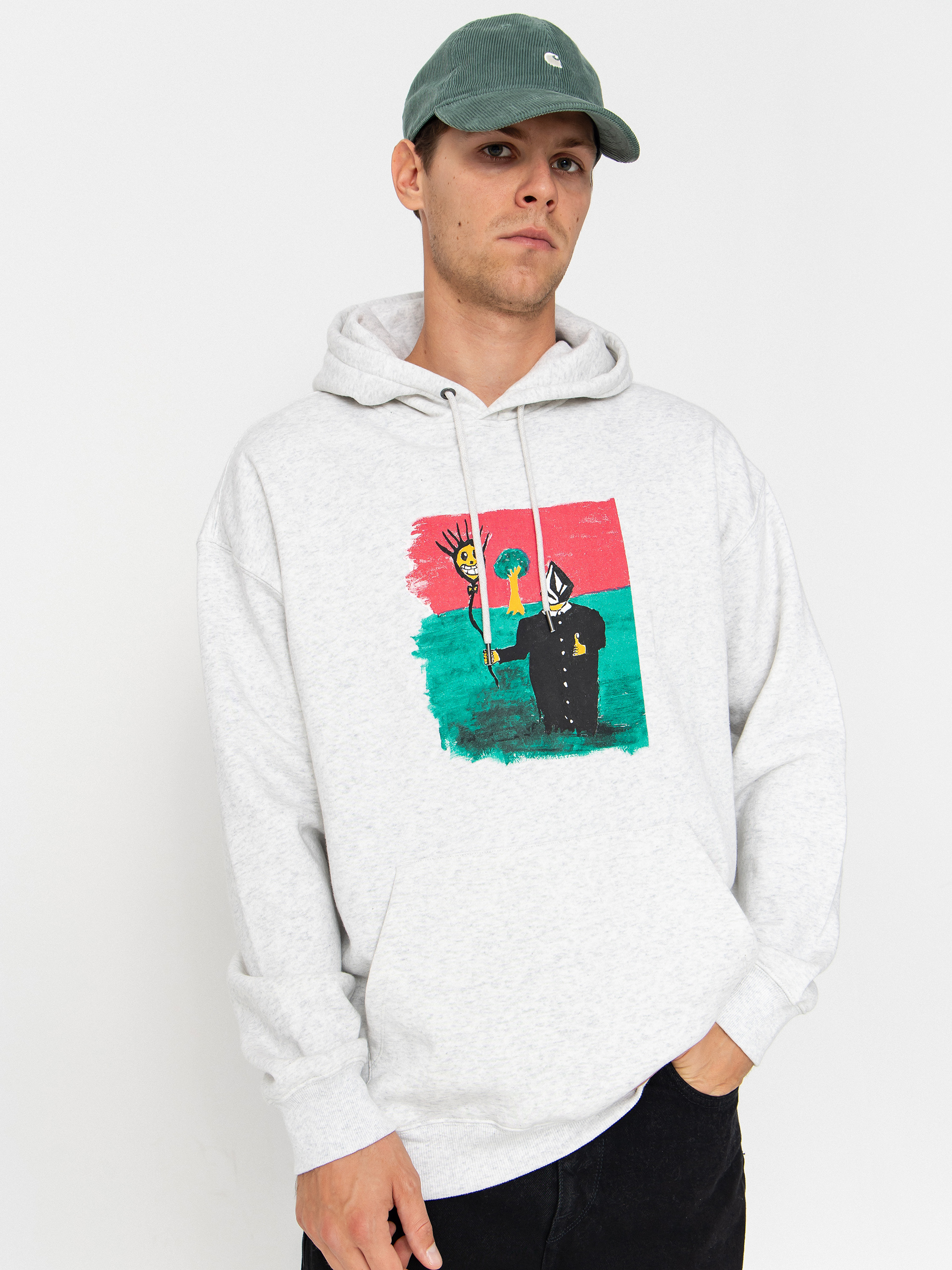 Kapucnis pulóver Volcom Issam HD (bone heather)