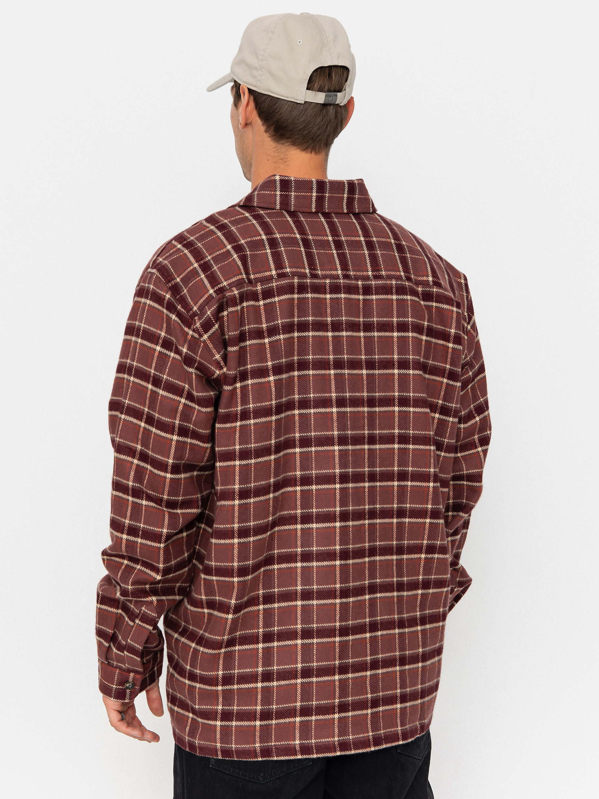 Polar Skate Mike Flannel Ing (oxblood check)