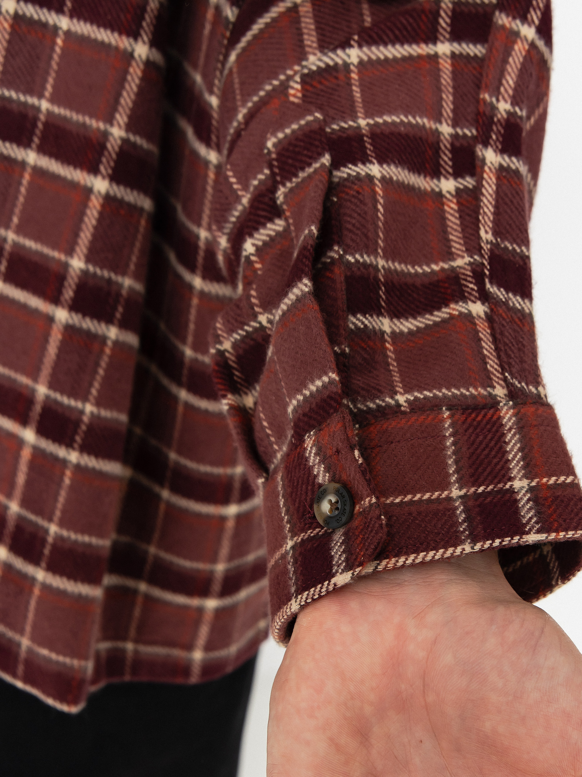 Polar Skate Mike Flannel Ing (oxblood check)