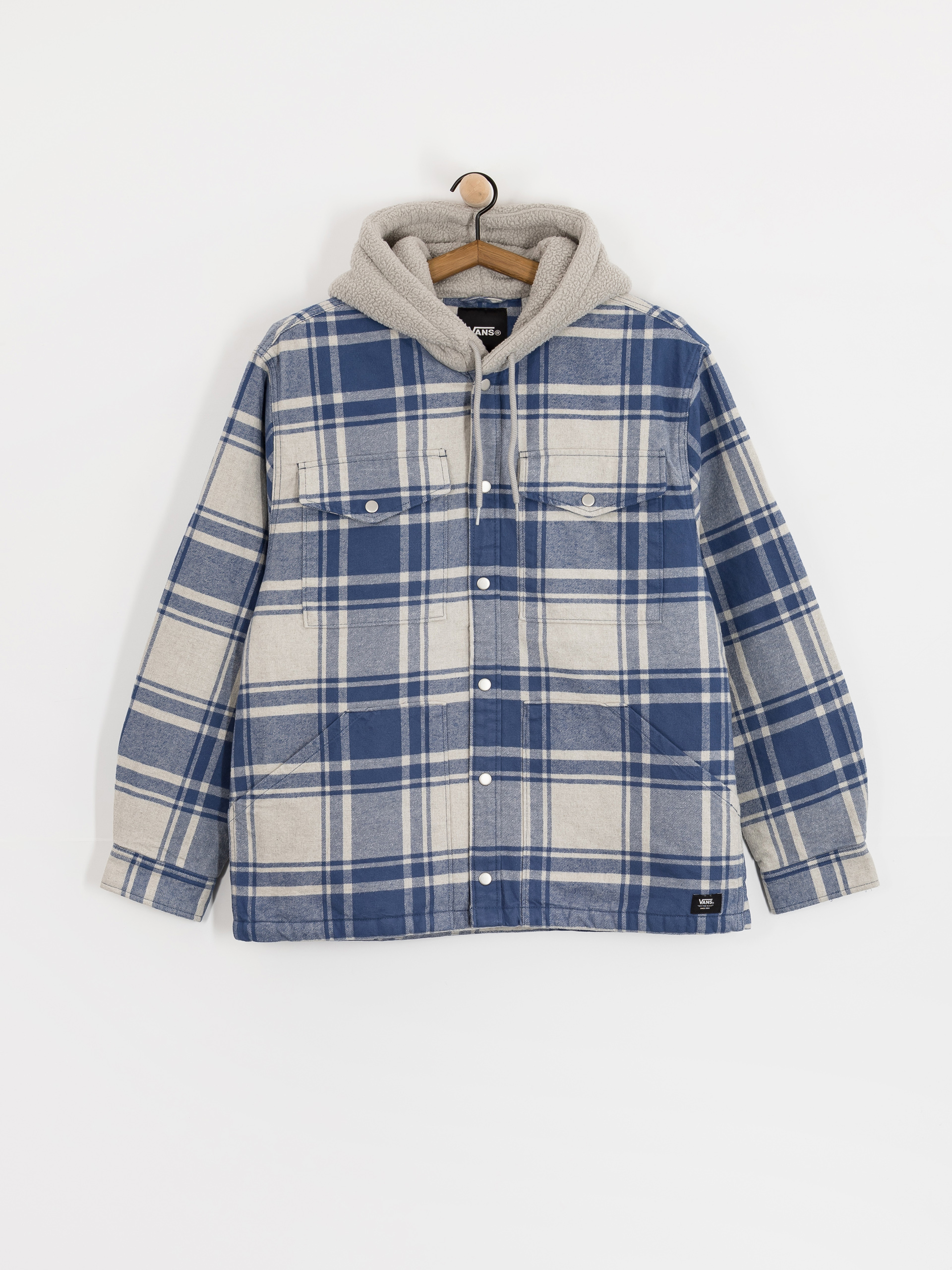 Vans Piedmont Hooded Plaid Shacket Ing (oatmeal heather/truenvy)