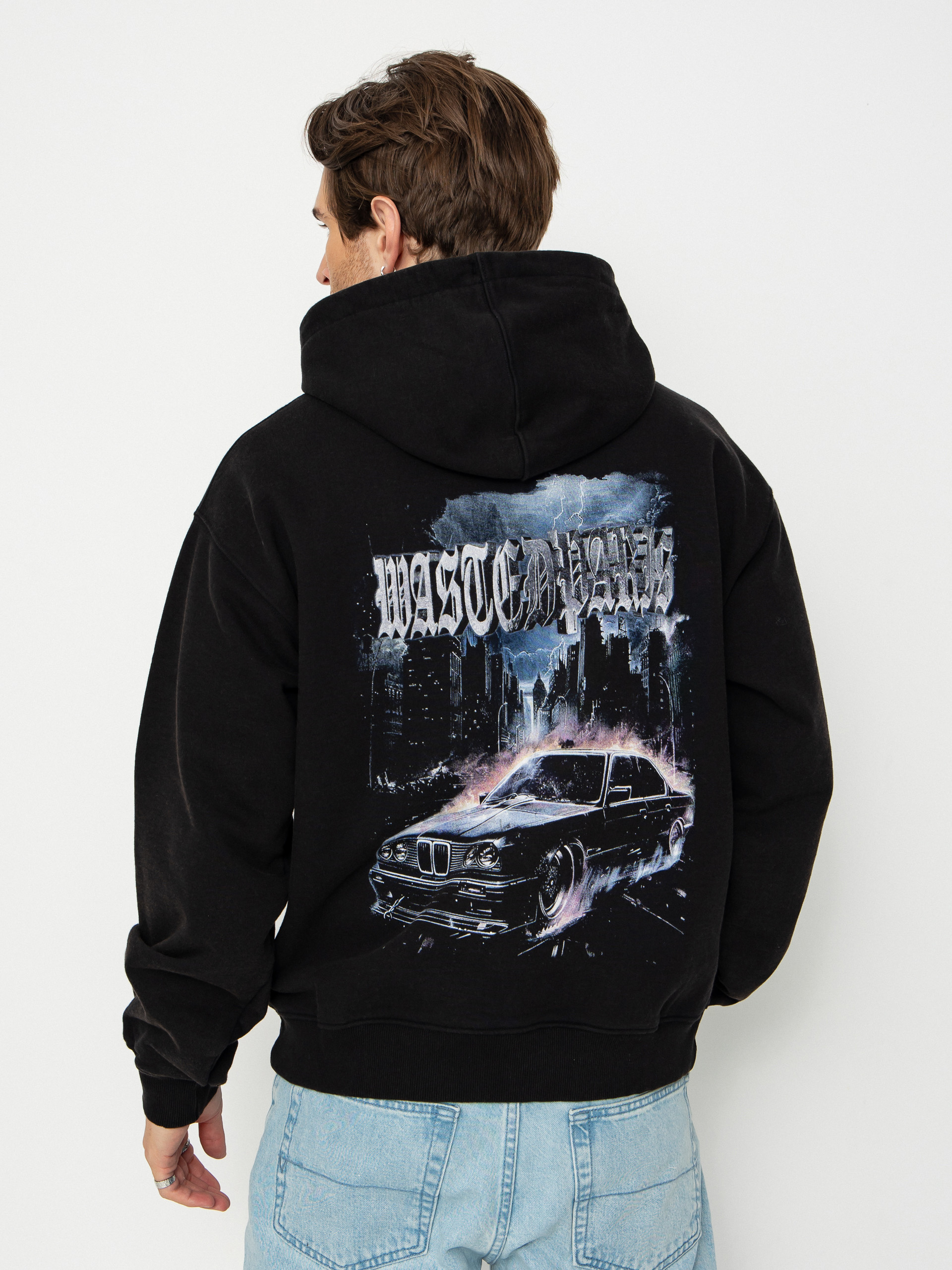 Wasted Paris Run HD Kapucnis pulóver (faded black)