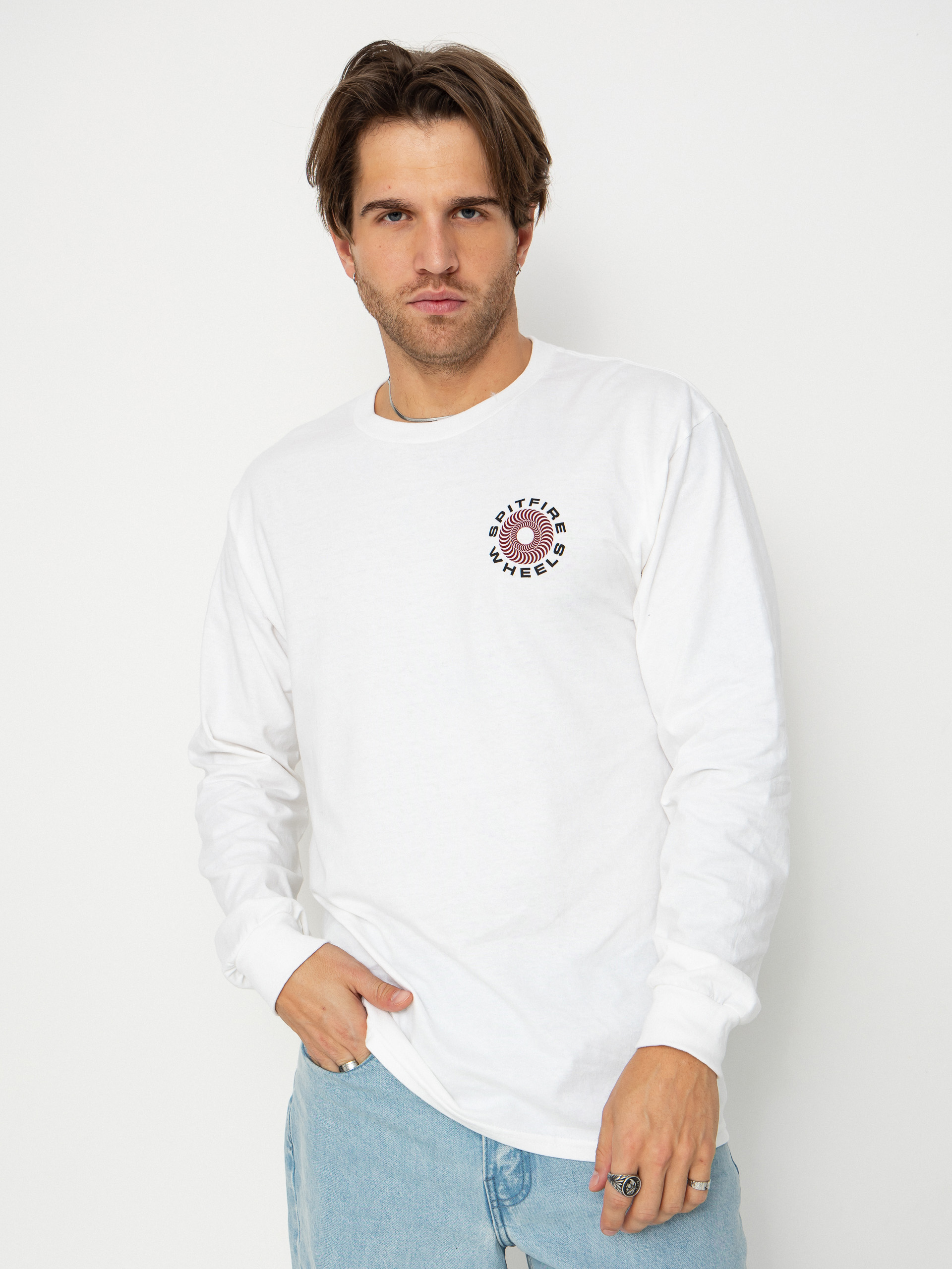 Spitfire Classic 87 Swirl Fade Fill Hosszú ujjú felső (white w/red&black fade prints)