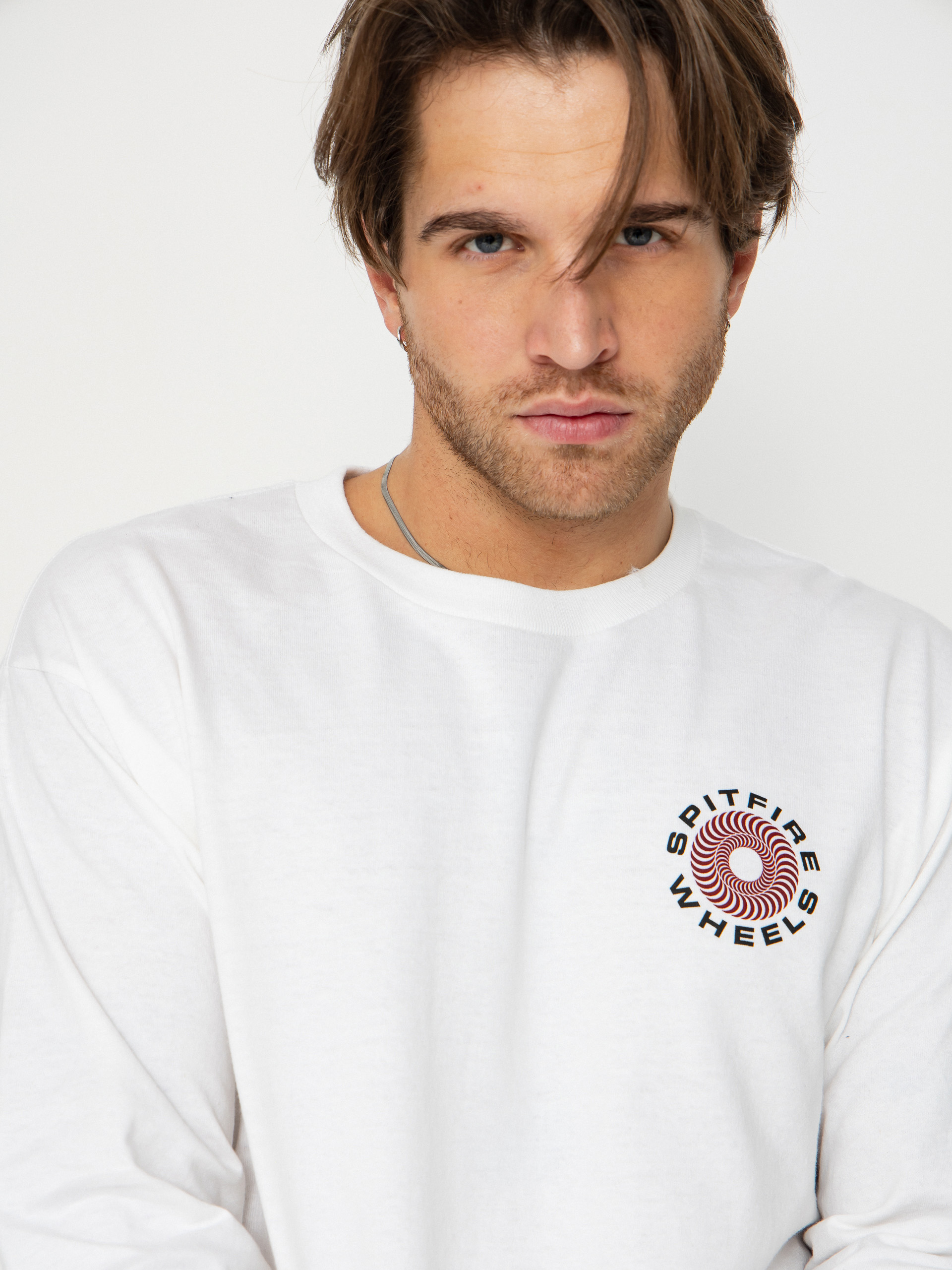 Spitfire Classic 87 Swirl Fade Fill Hosszú ujjú felső (white w/red&black fade prints)