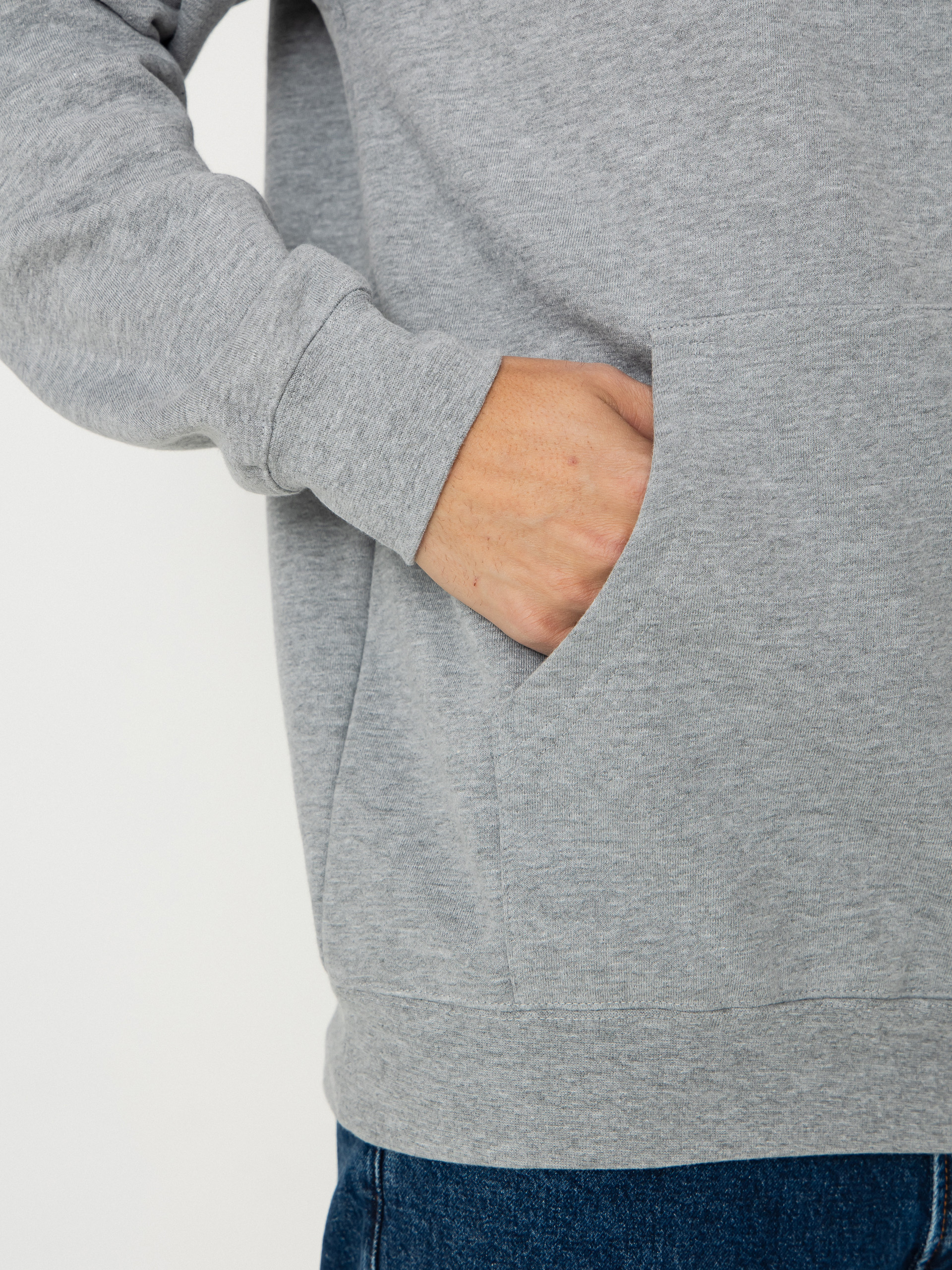 Thunder Script Pulóver (heather grey w/black embroidery)