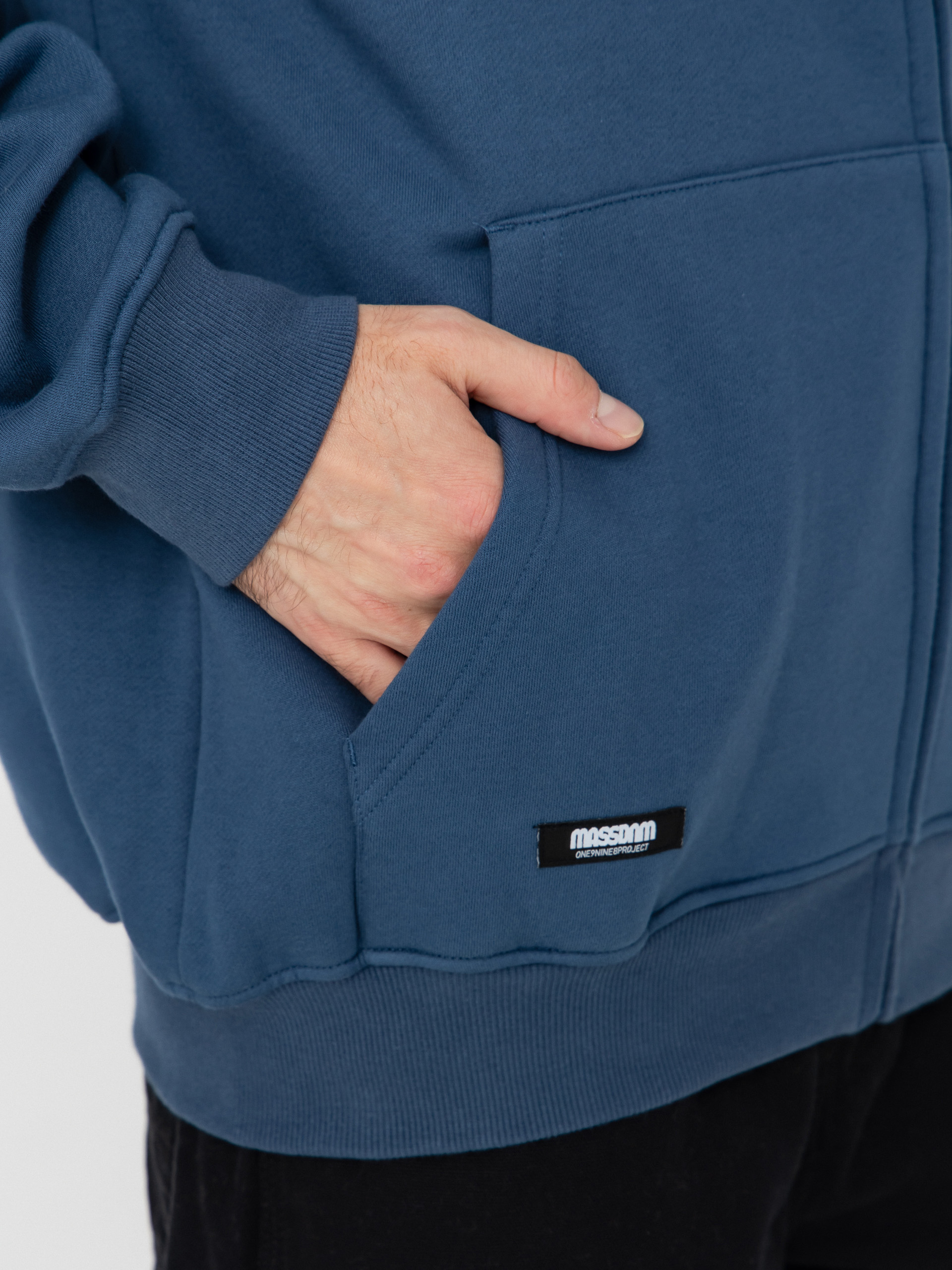 MassDnm Patch HD Kapucnis pulóver (steel blue)