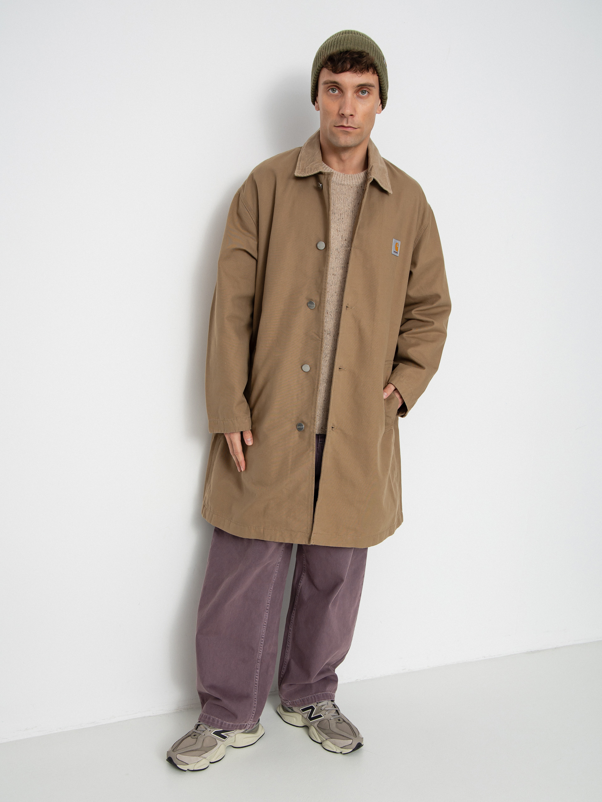 Kabu00e1t Carhartt WIP Webster Coat (leather/leather/rinsed)