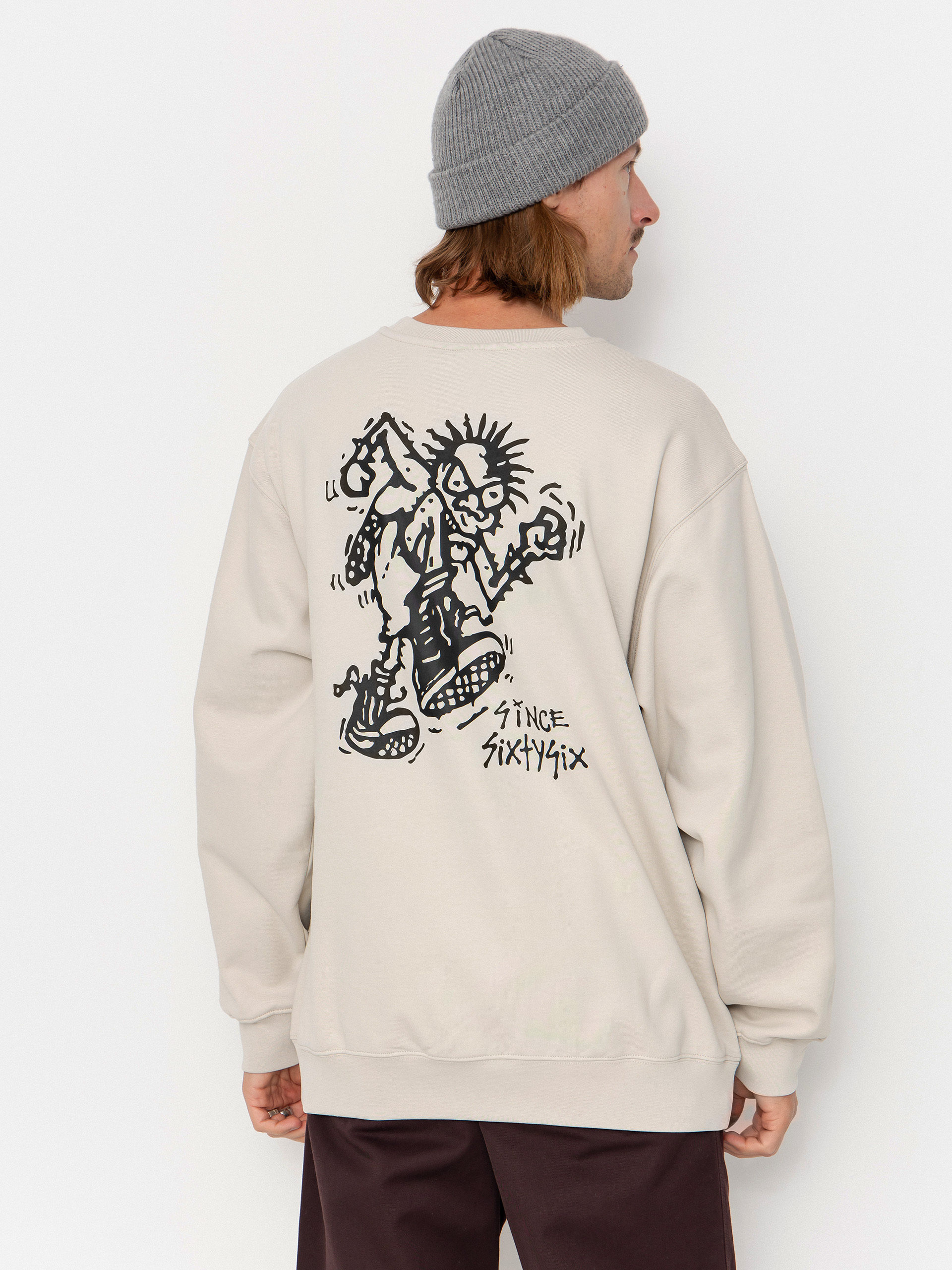 Vans Stomper Loose Fit Crew Pulóver (taupe mist)