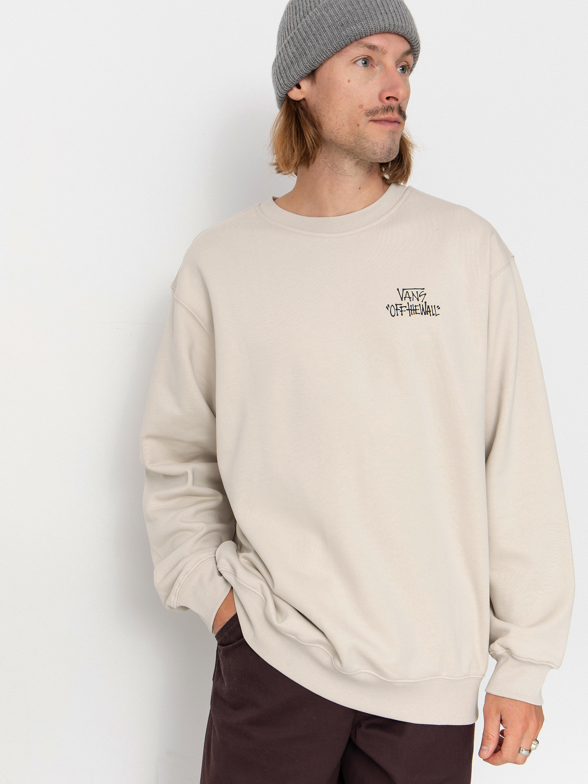 Vans Stomper Loose Fit Crew Pulóver (taupe mist)