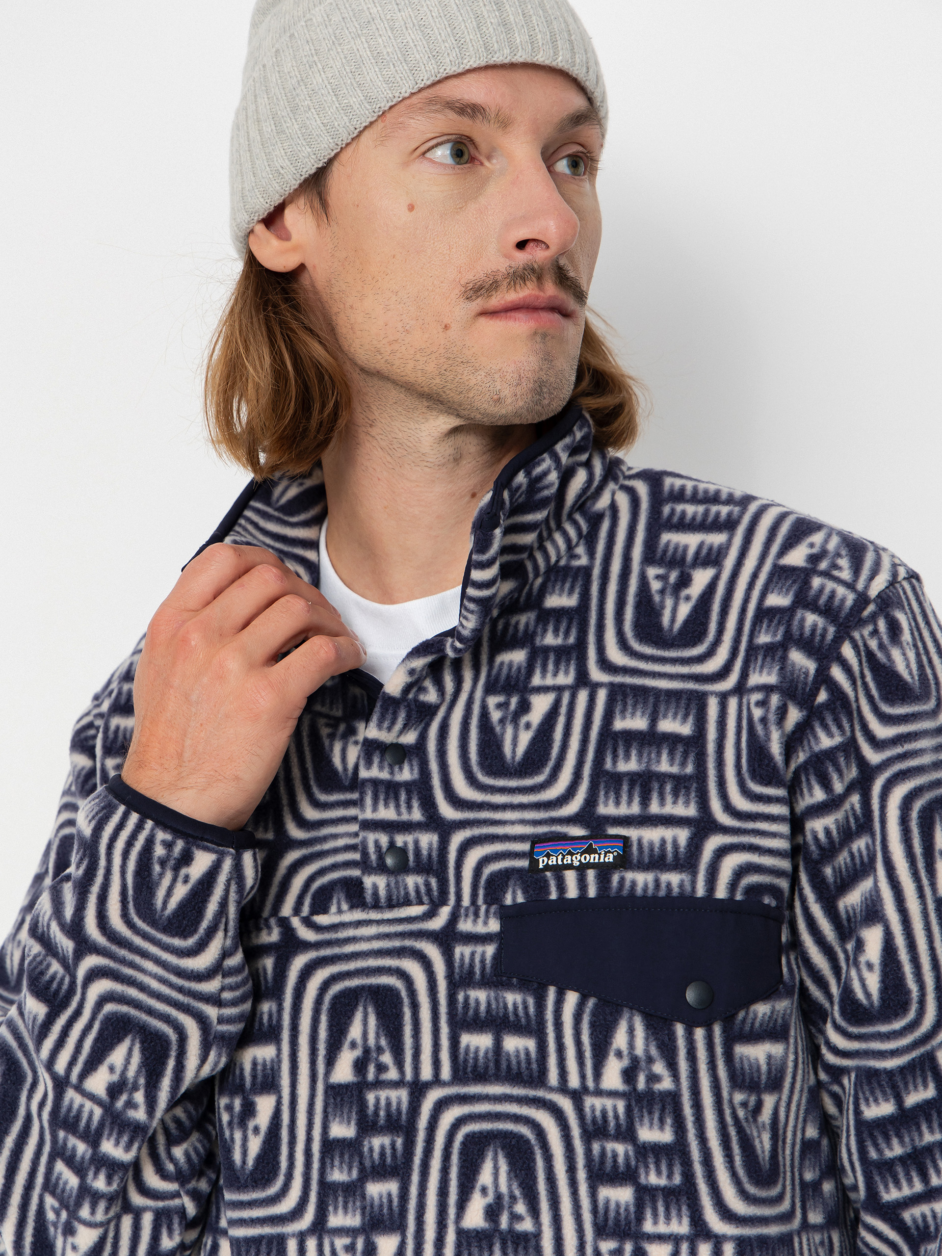 Férfi Patagonia LW Synch Snap T Polár pulóver (flow sunken blue)