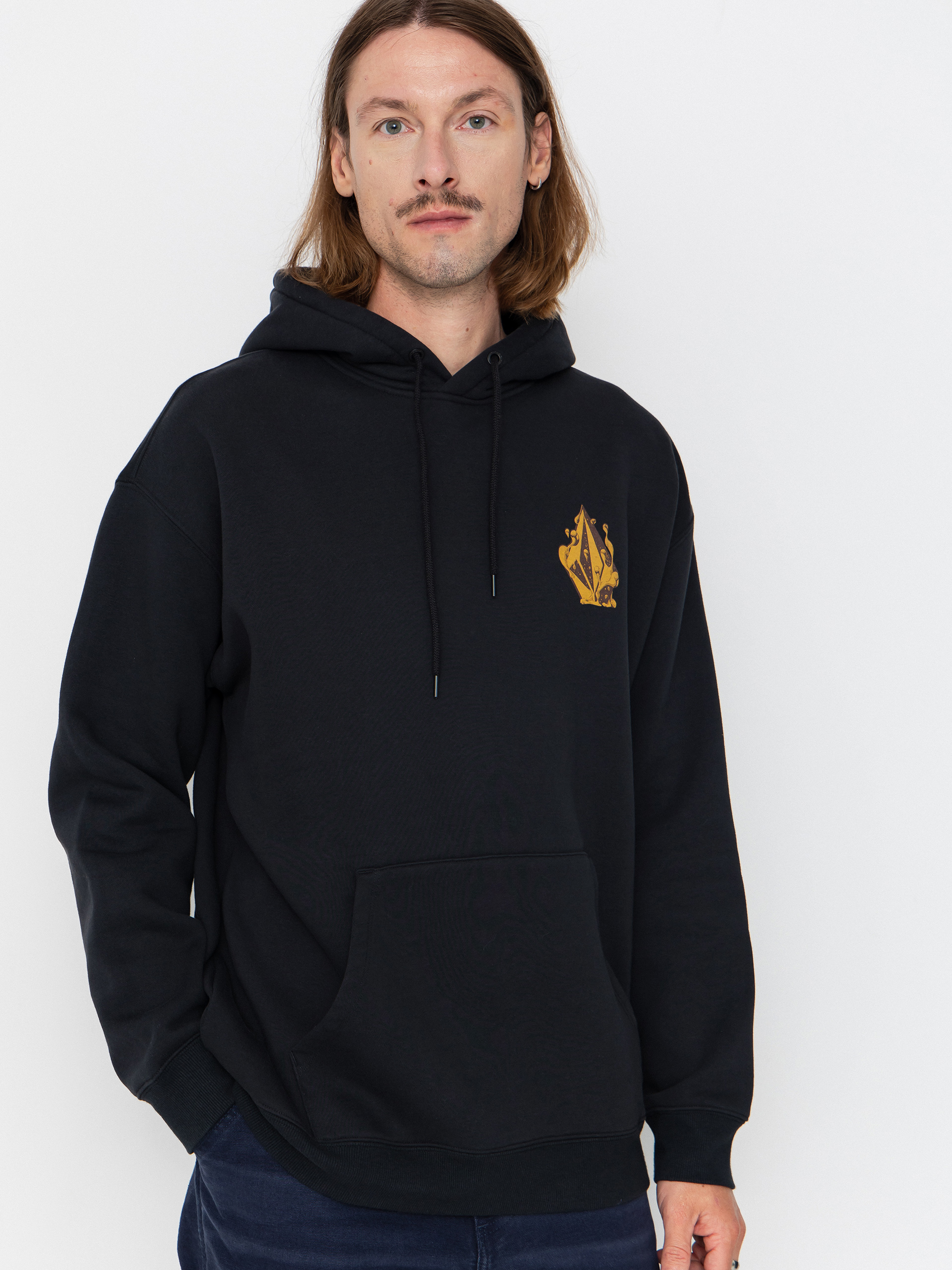Kapucnis pulóver Volcom Fa Callum Rooney HD (antique black)