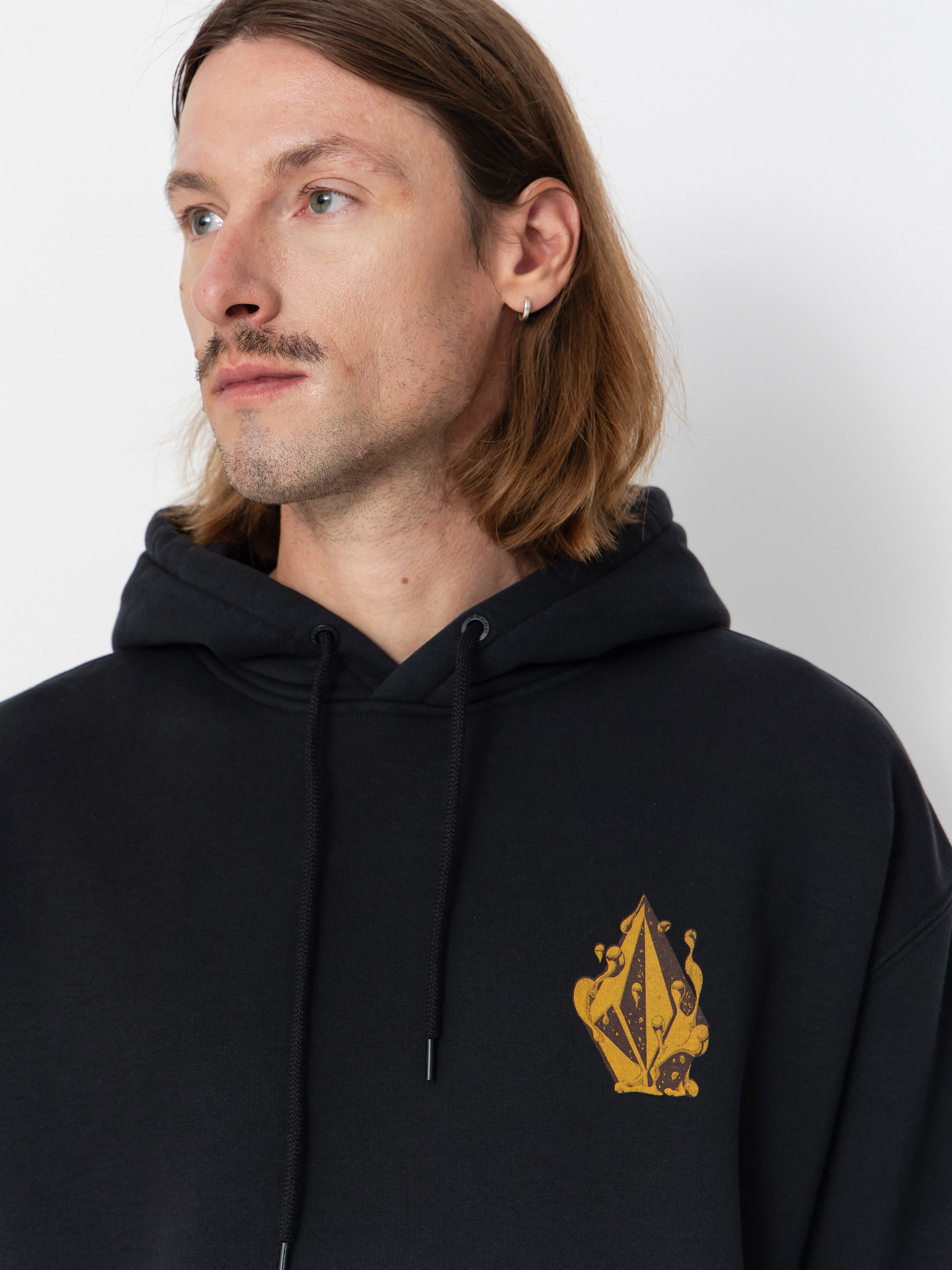 Kapucnis pulóver Volcom Fa Callum Rooney HD (antique black)