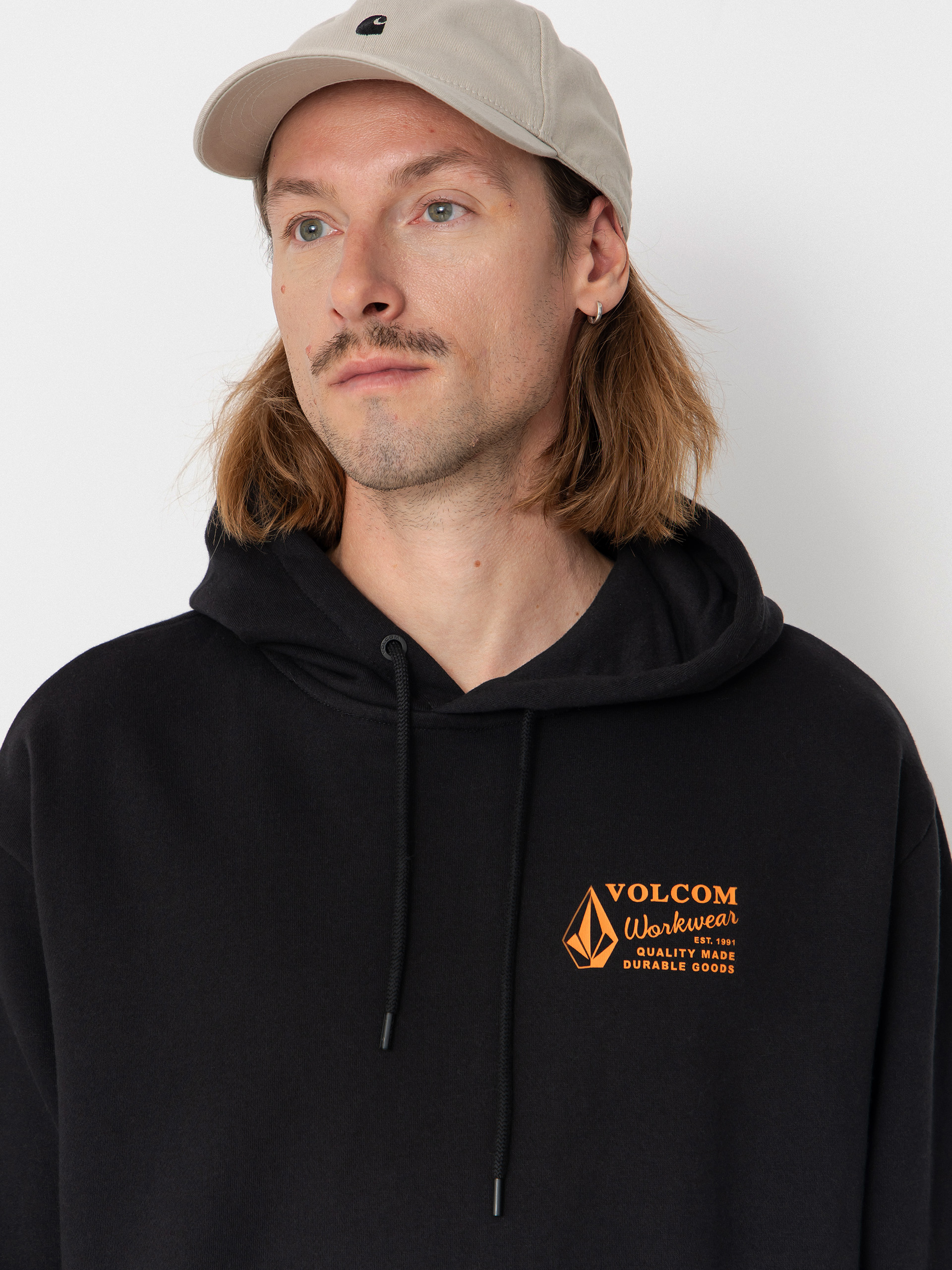 Kapucnis pulóver Volcom Workwear HD (black)