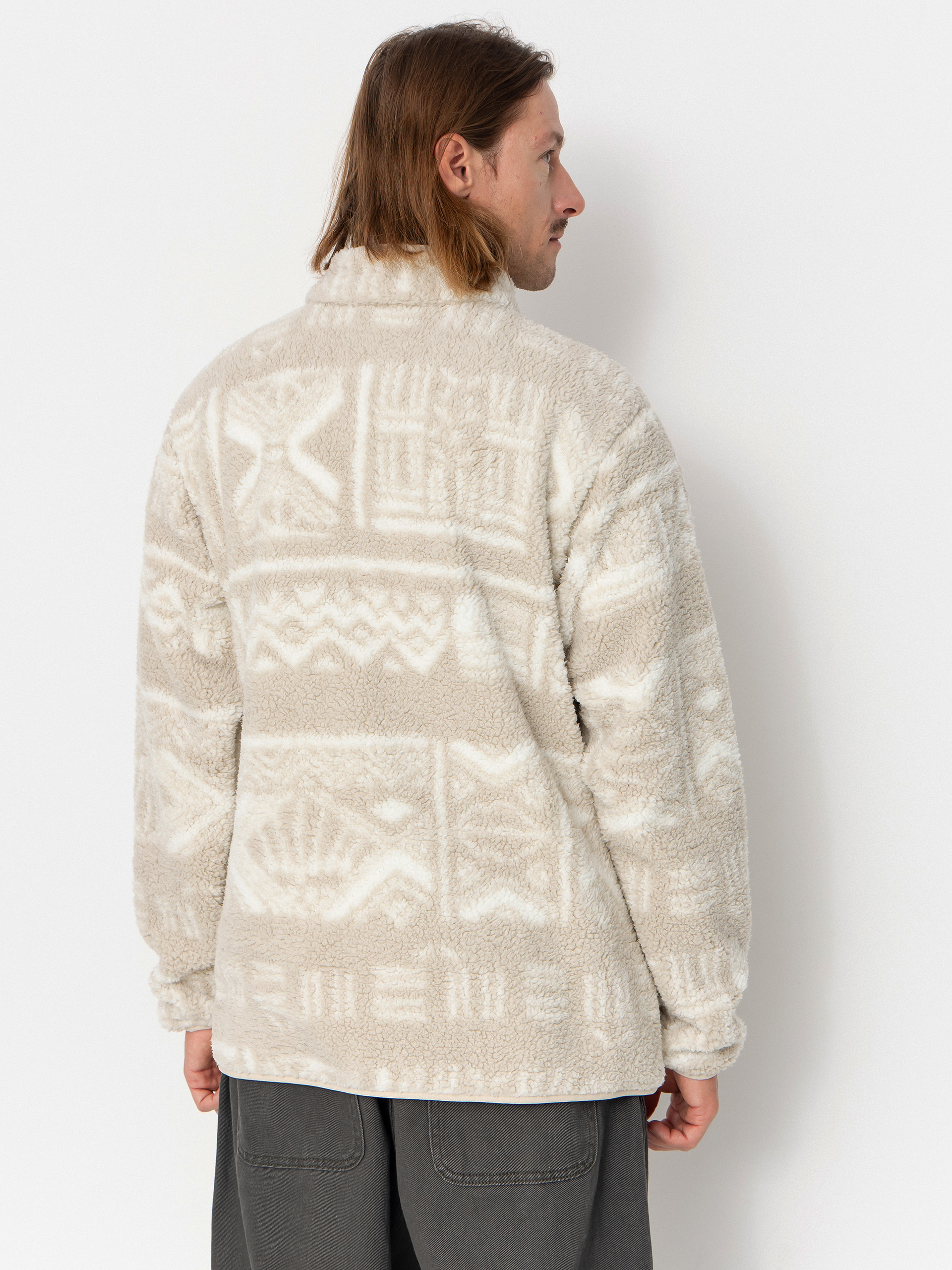 Férfi Columbia Rugged Ridge High Pile Half Zip Polár pulóver (dark stone deschutes days)