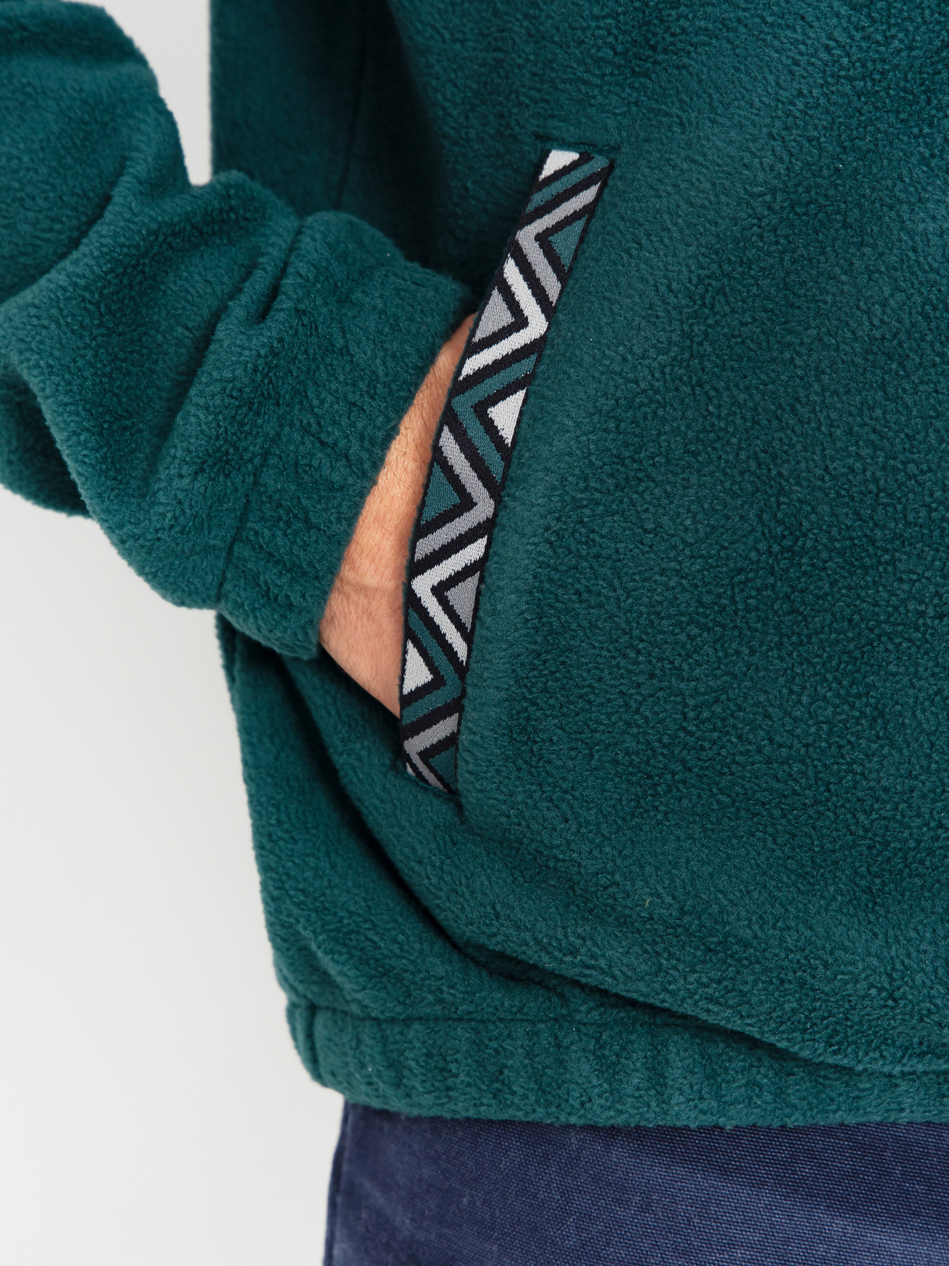 Férfi Iriedaily Monte Noe Polár pulóver (blue green)