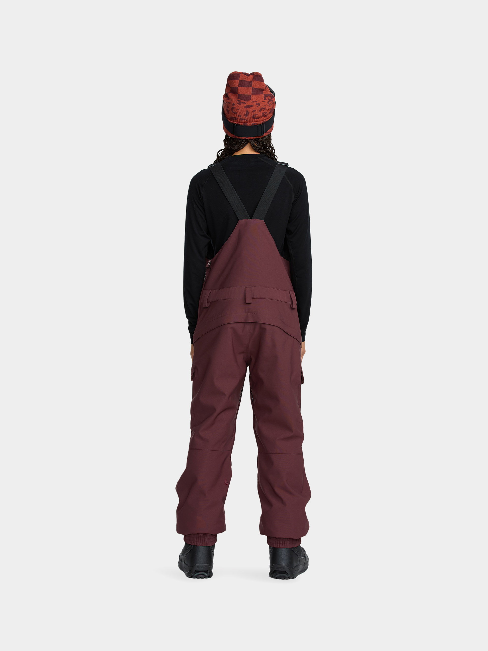 Női Snowboard nadrág Volcom Creston 3D Stretch Bib Overall (oxblood)