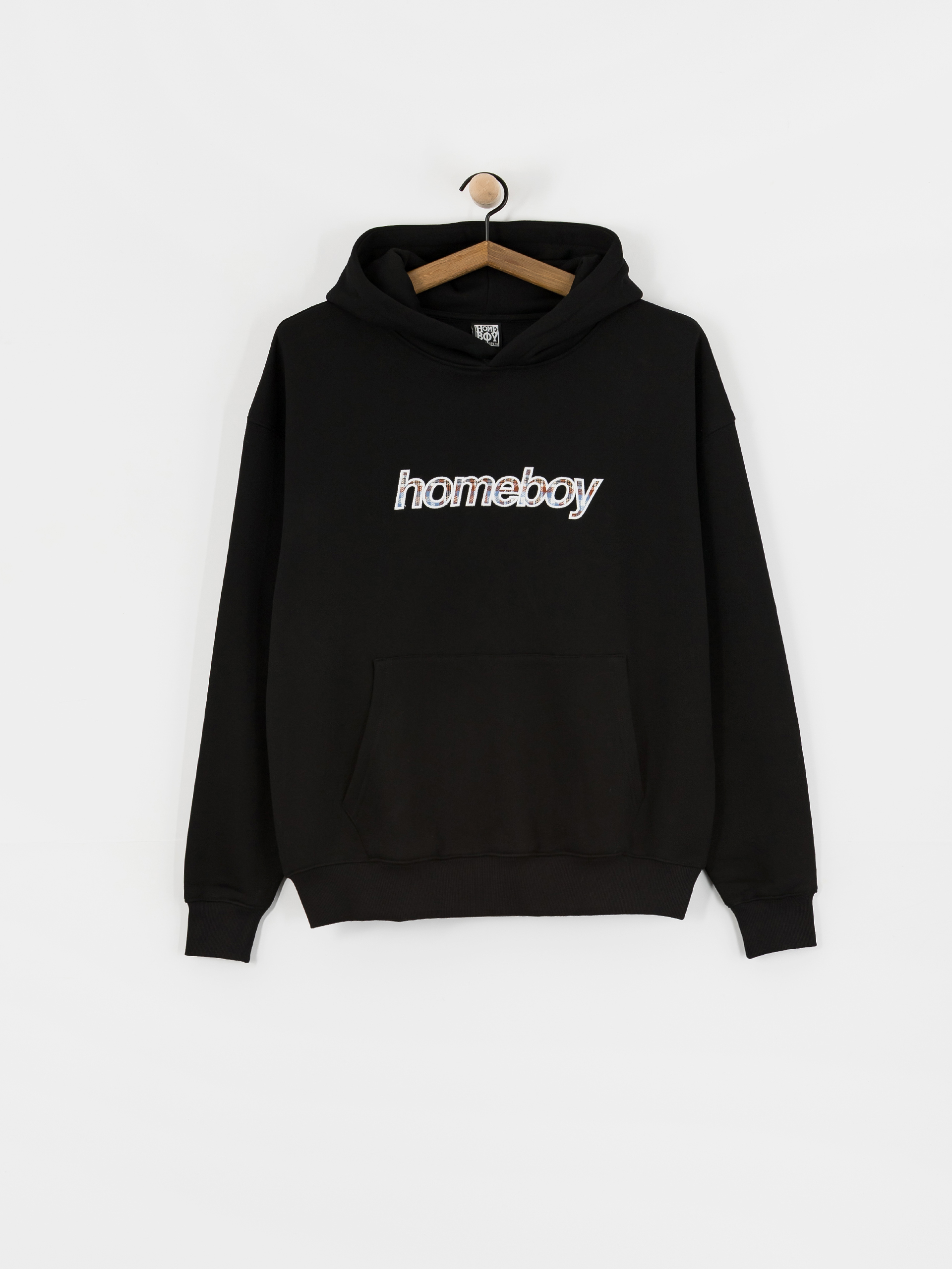 Kapucnis pulóver Homeboy Plaid Helvetica HD (black)