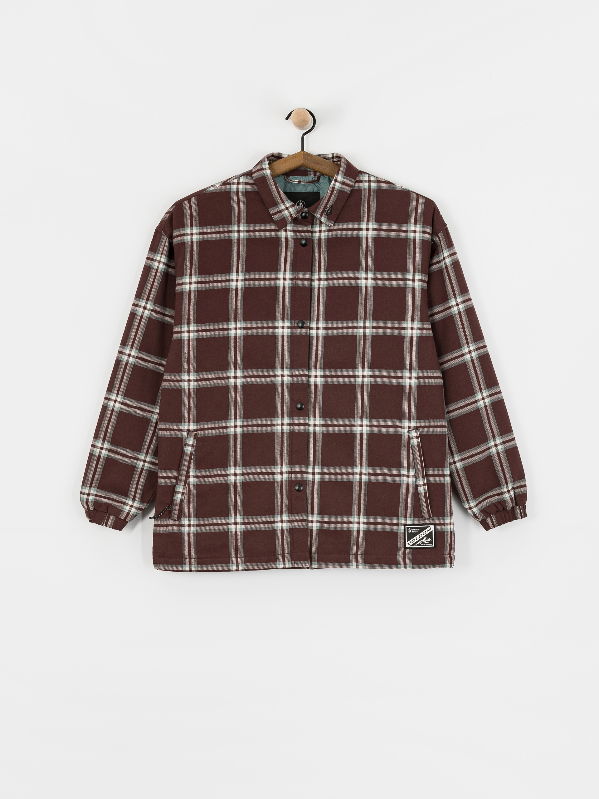 Női Dzseki Volcom Ins Riding Flannel (oxblood)