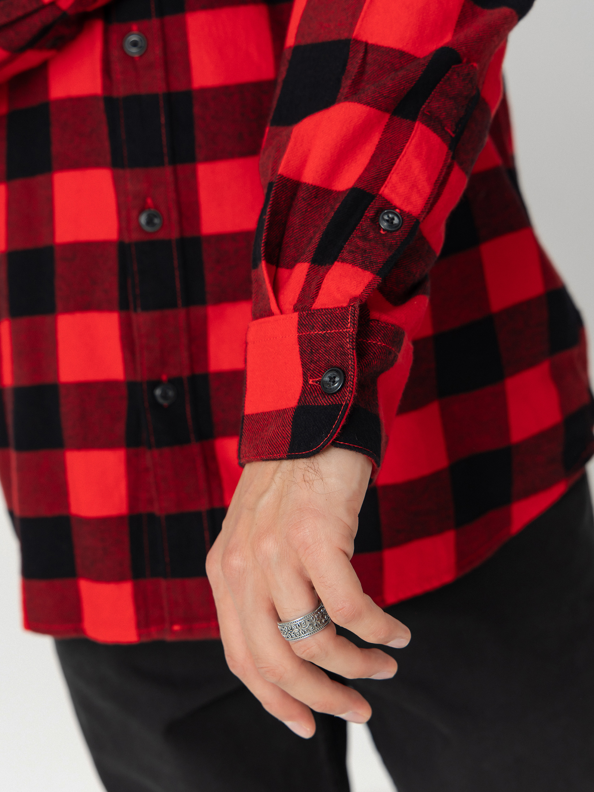 Volcom Caden Plaid Ing (lifeguard red)
