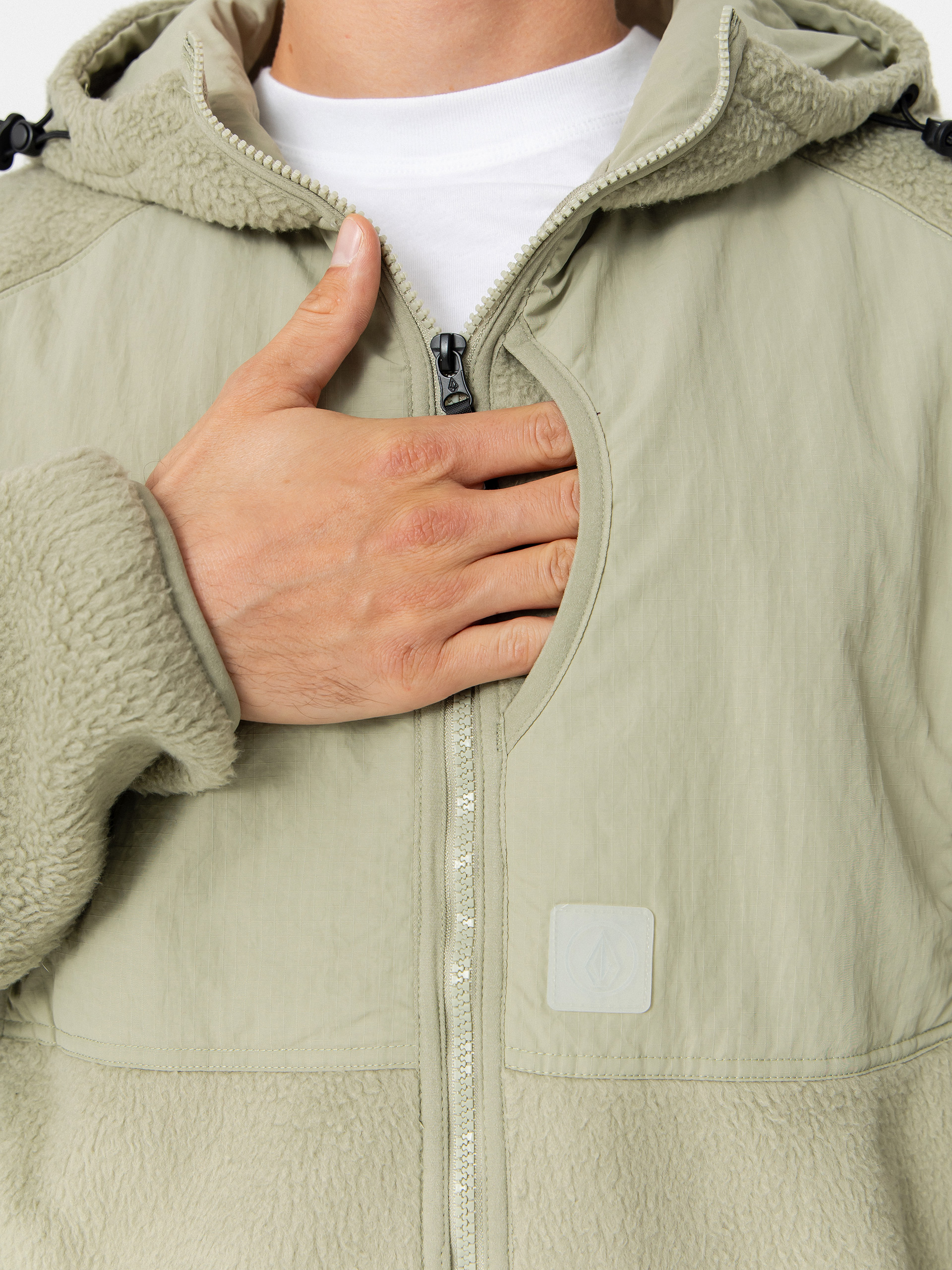 Volcom Nomaa Sherpa ZHD Kapucnis pulóver (green tea)