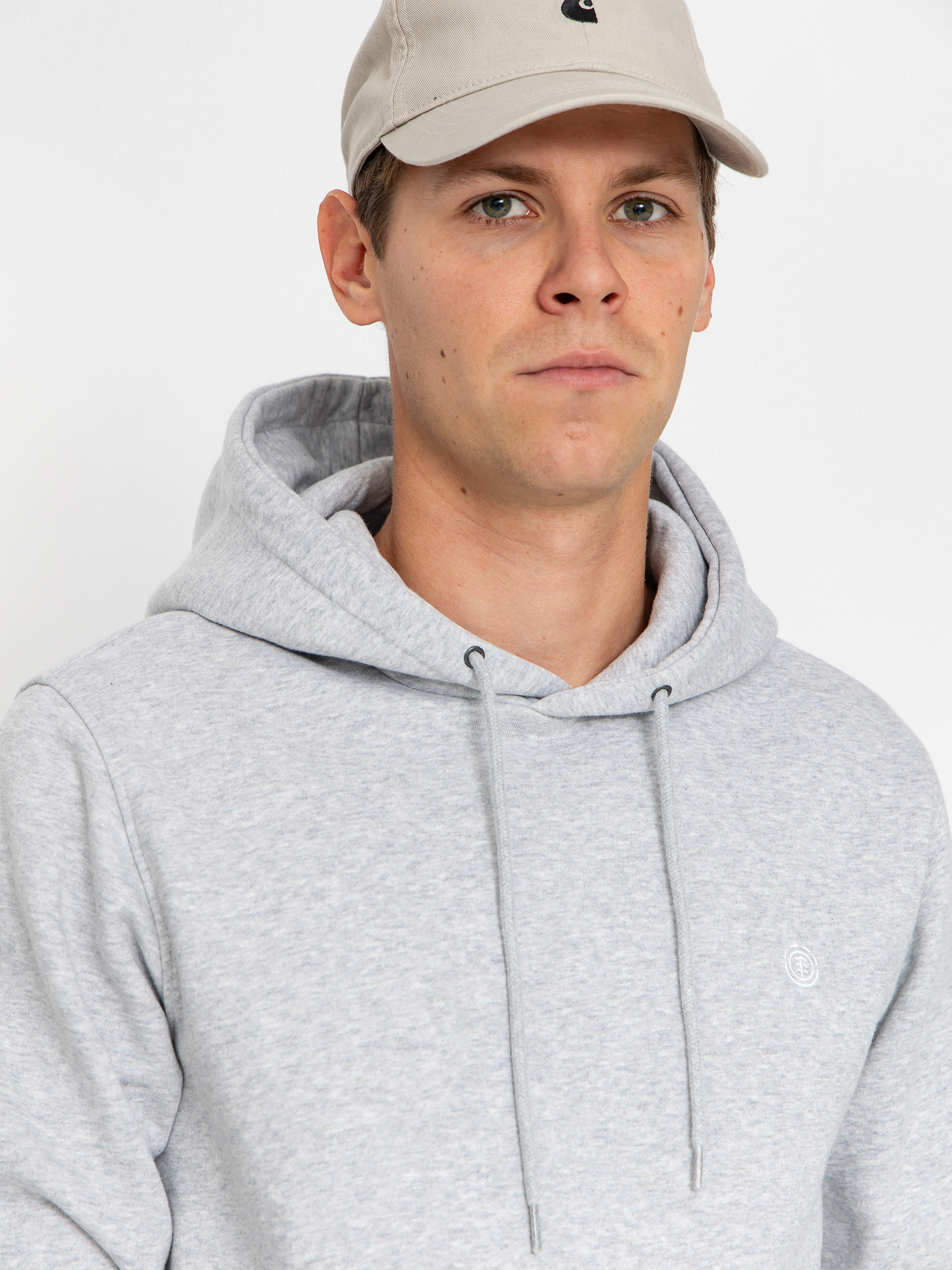 Element Icon Embroidery HD Kapucnis pulóver (mid grey heather)