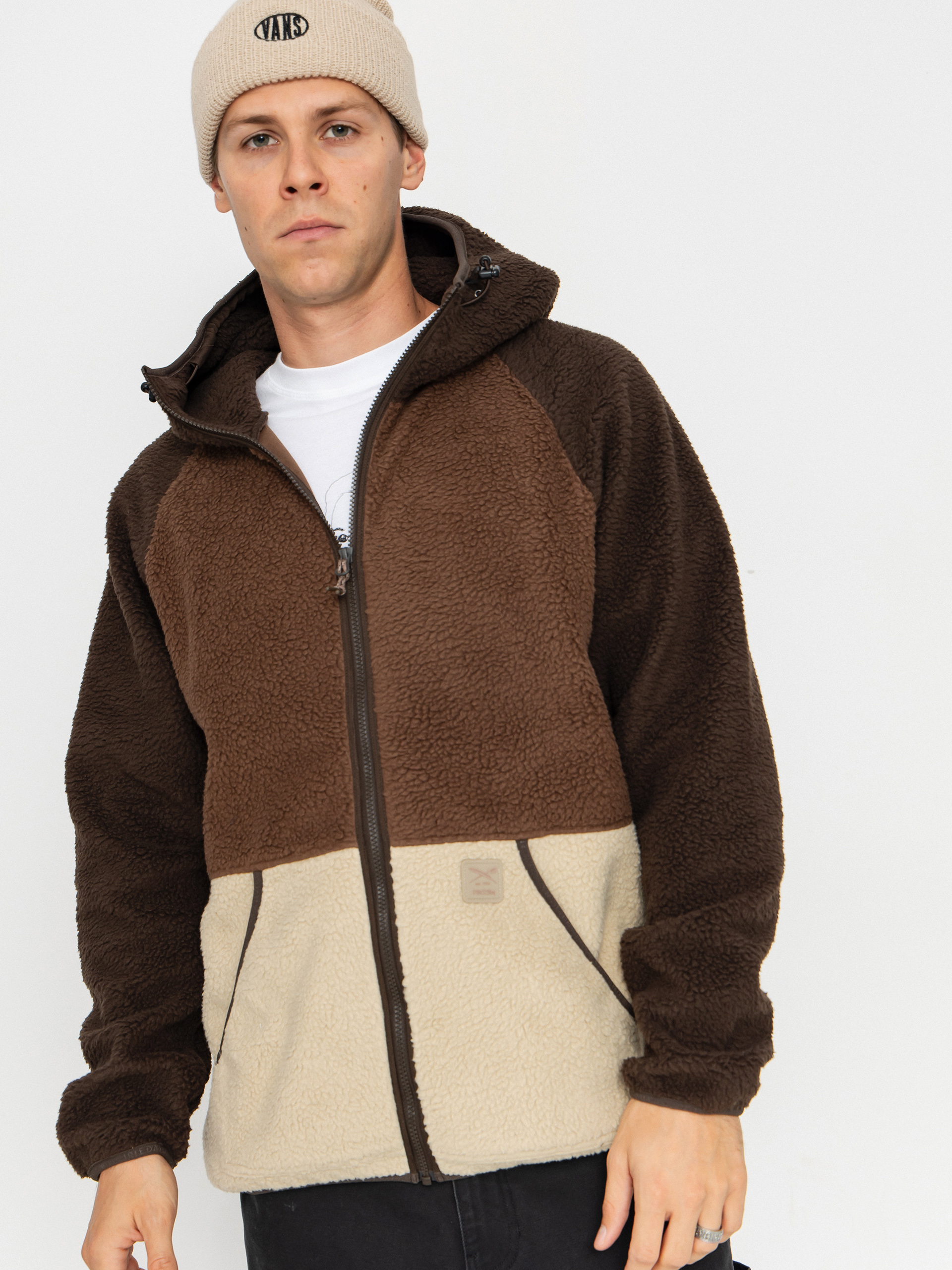 Iriedaily Quentin Fleece Polu00e1r pulu00f3ver (dark coffee)