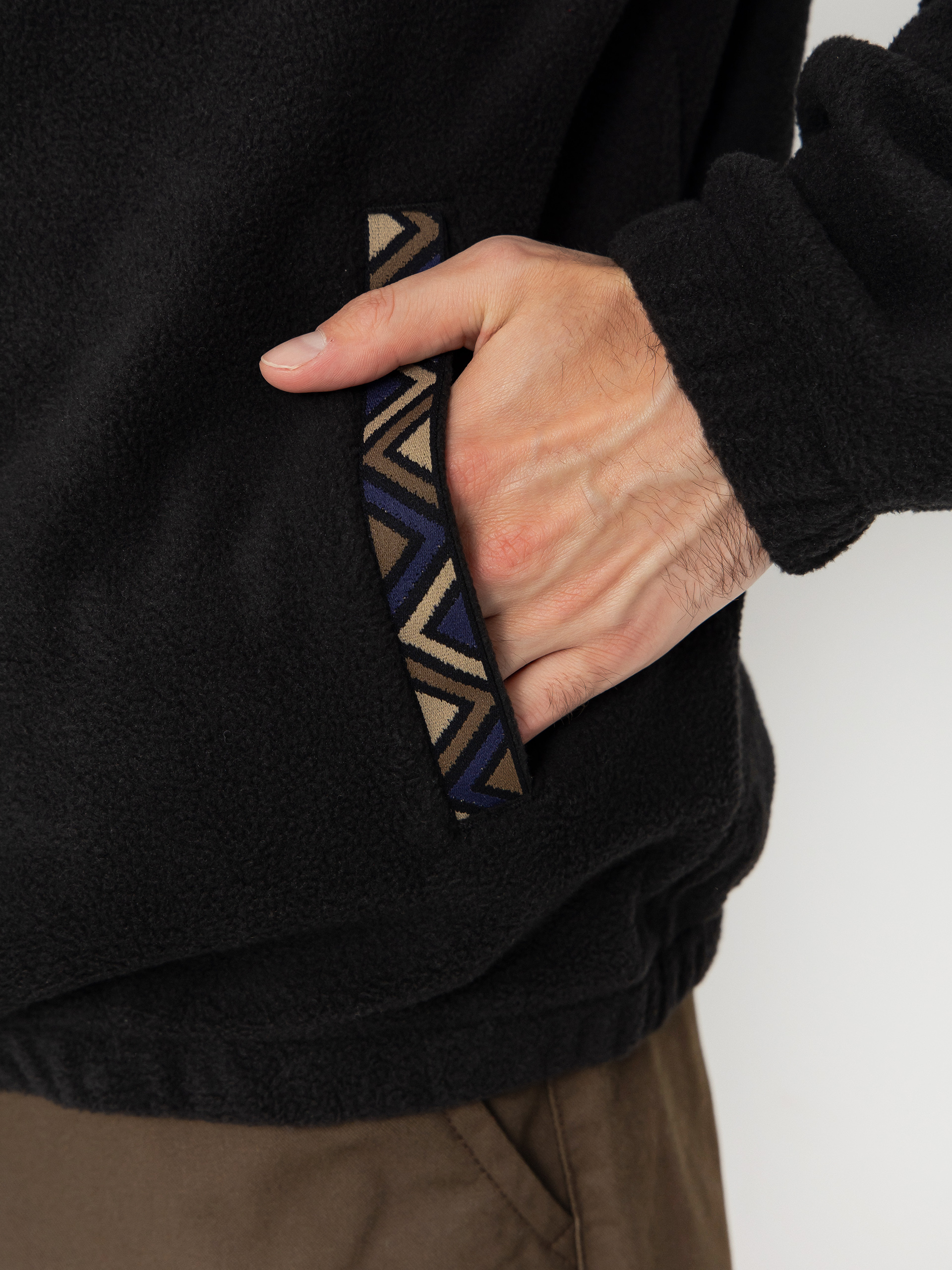 Férfi Iriedaily Monte Noe Polár pulóver (dark coffee)