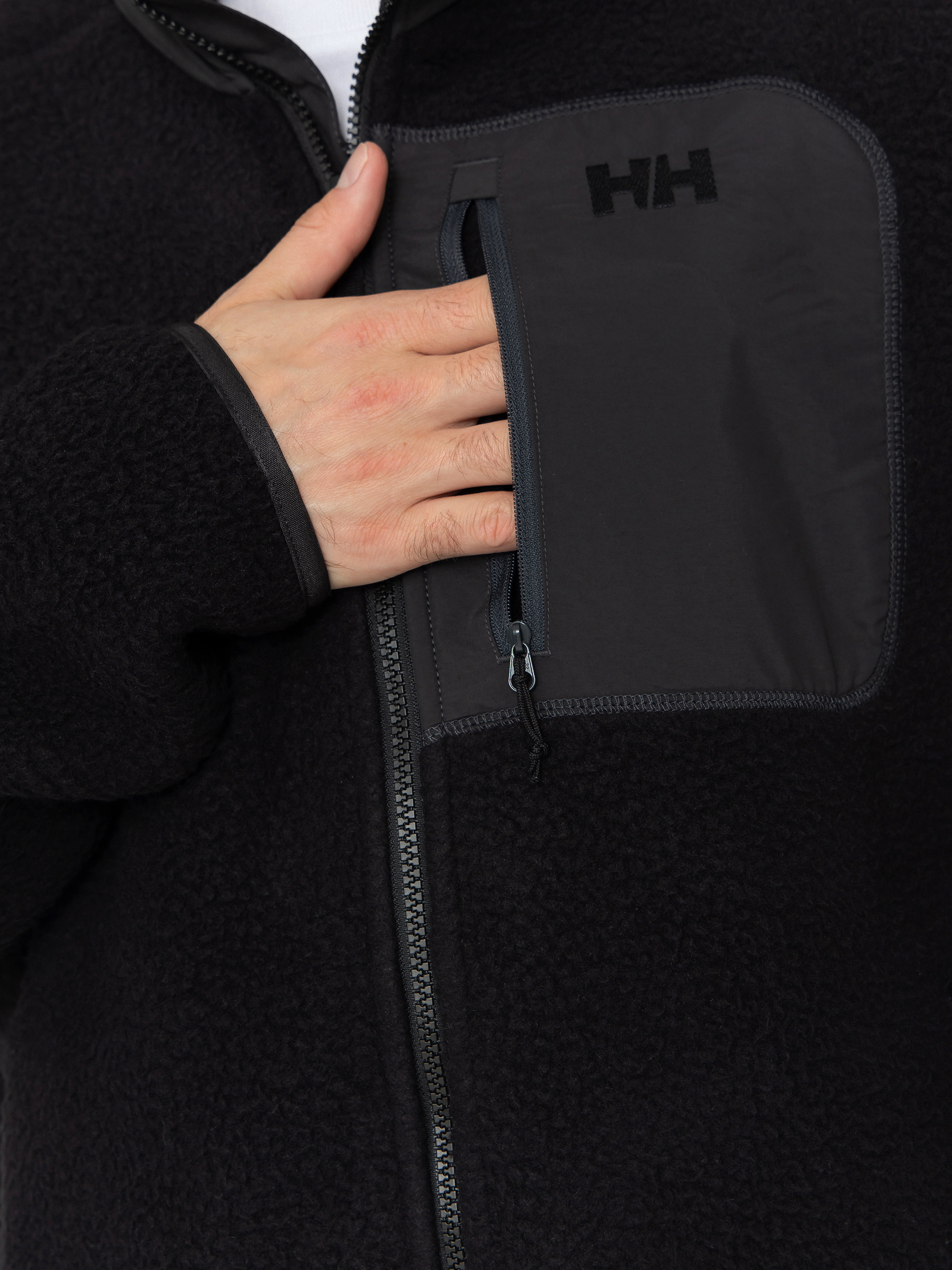 Férfi Helly Hansen Panorama Pile Block Polár pulóver (black)