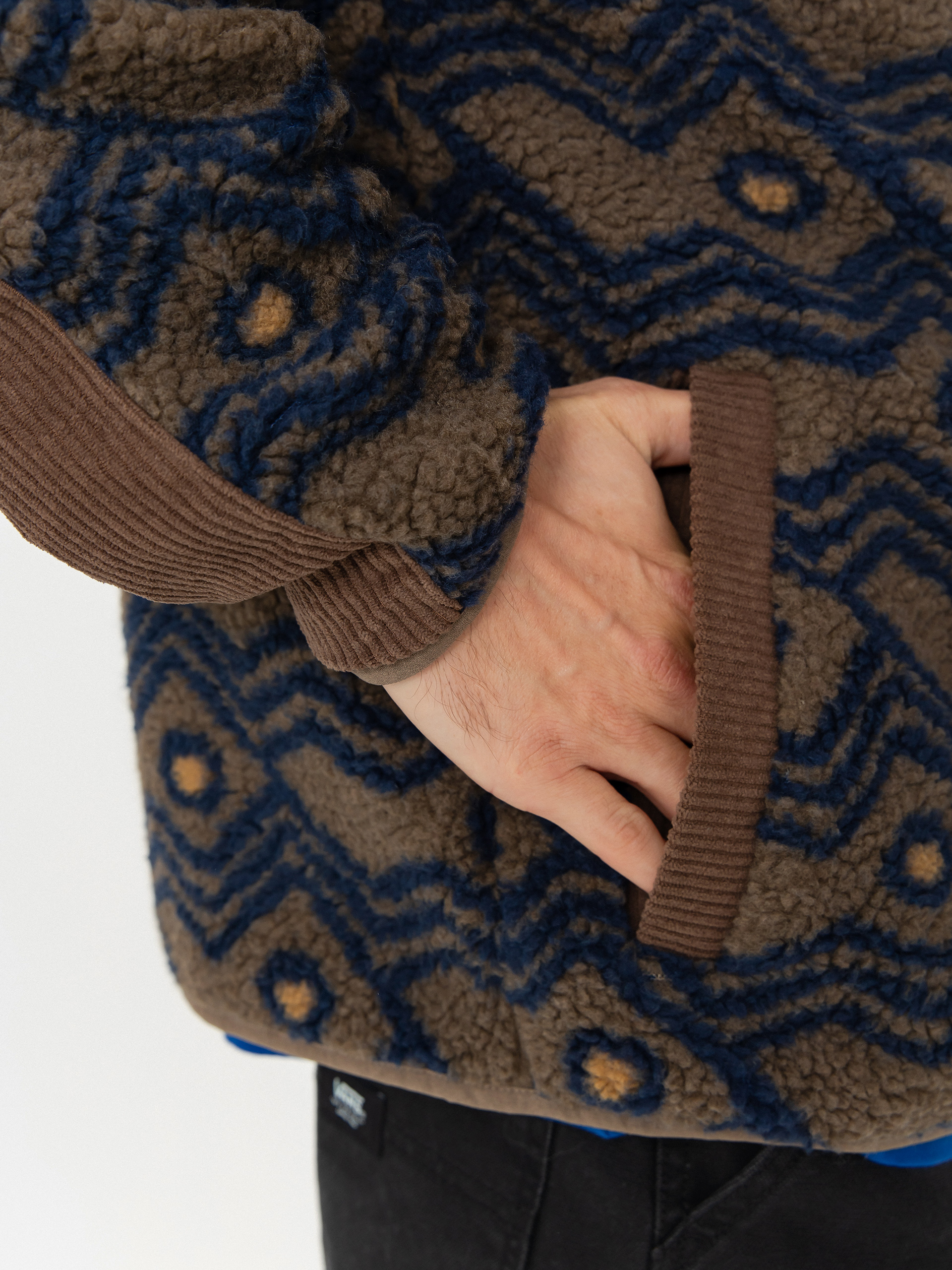 Férfi Kavu Wayside Polár pulóver (walnut mountain)