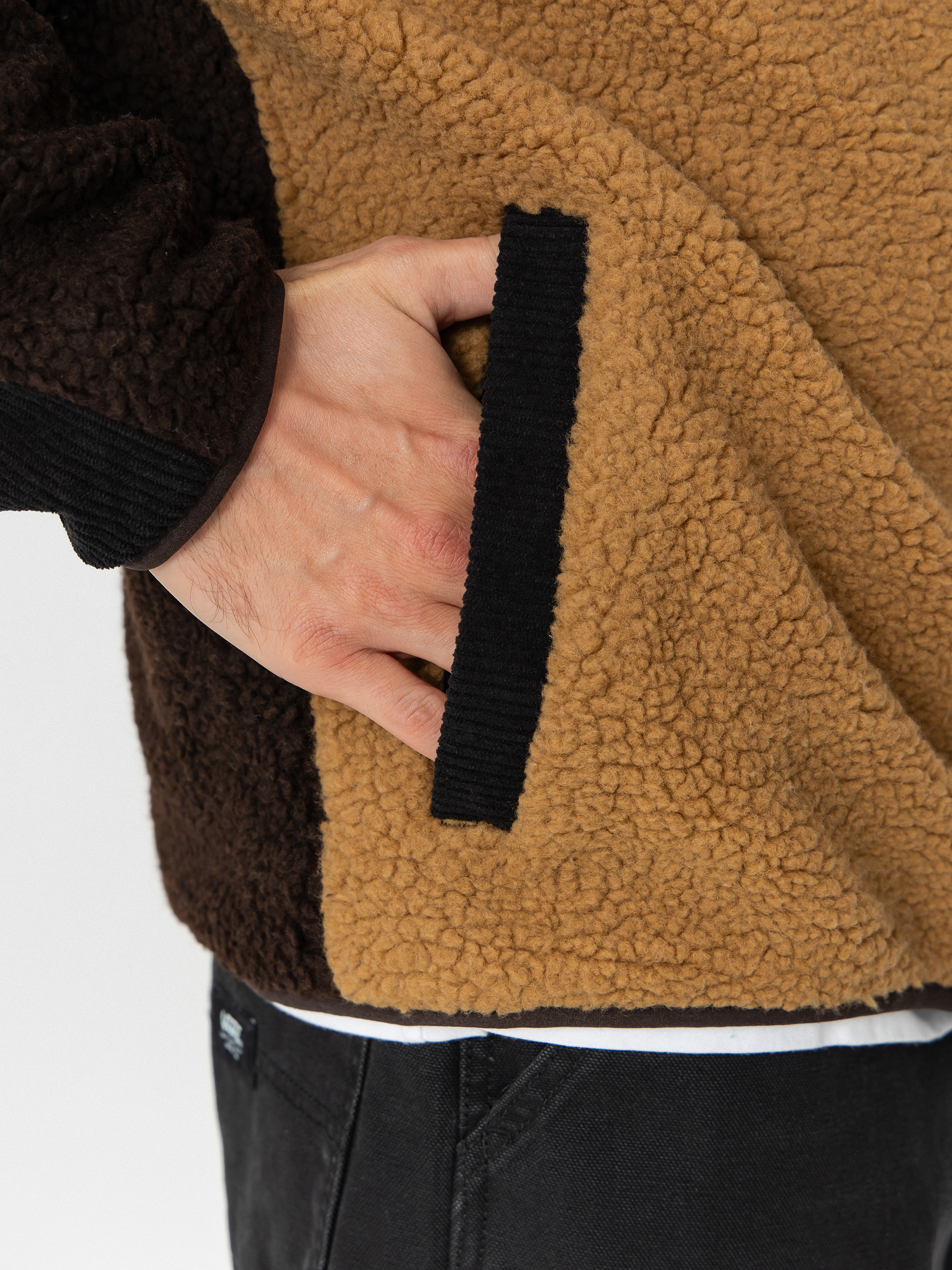 Férfi Kavu Wayside Polár pulóver (wild wood block)