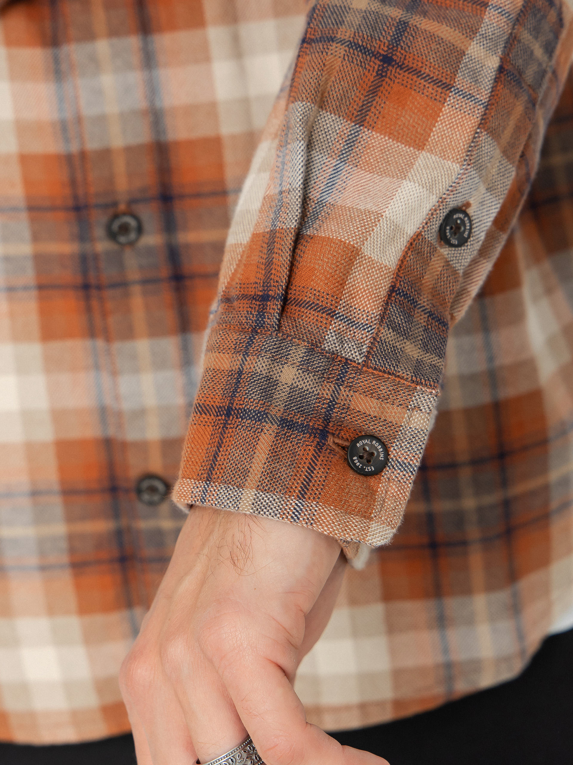 Royal Robbins Lieback Organic Cotton Flannel Ing (rust brown dipsea pld)