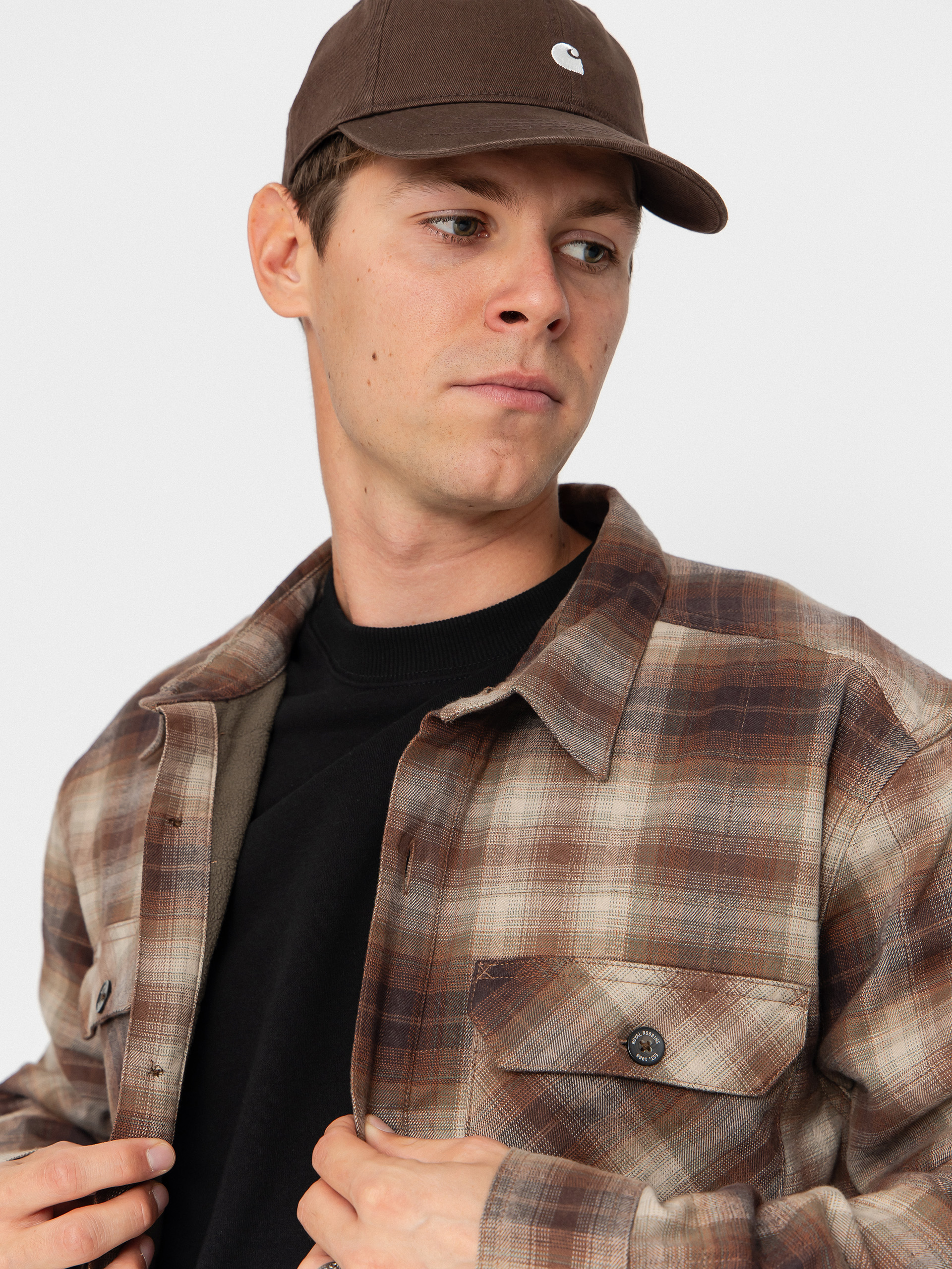 Royal Robbins Snowcap Lined Flannel Ing (seal brown tioga pld)
