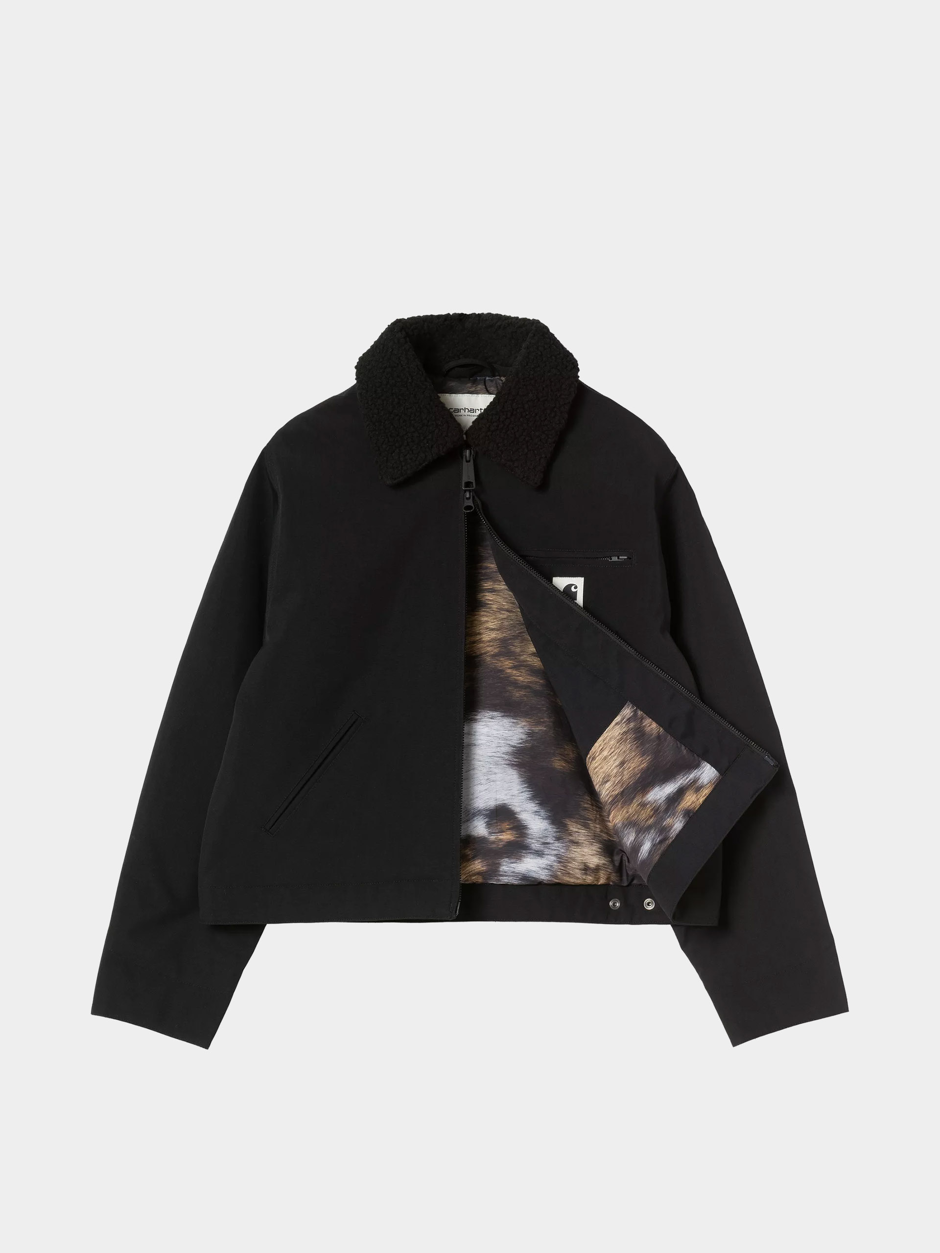 Dzseki Carhartt WIP Newkirk Wmn (black/wild dog print)