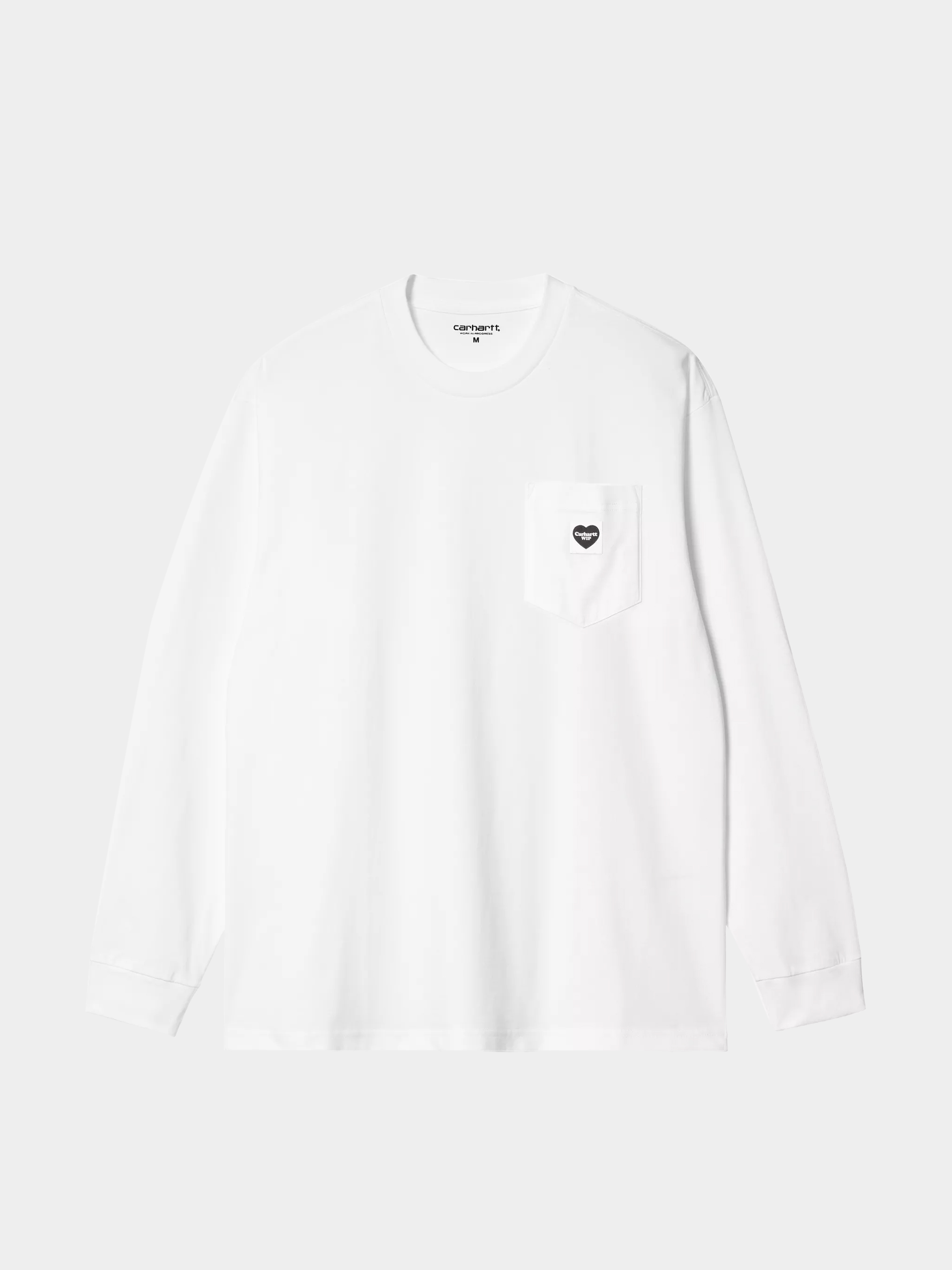 Hosszú ujjú felső Carhartt WIP Pocket Heart (white/black)
