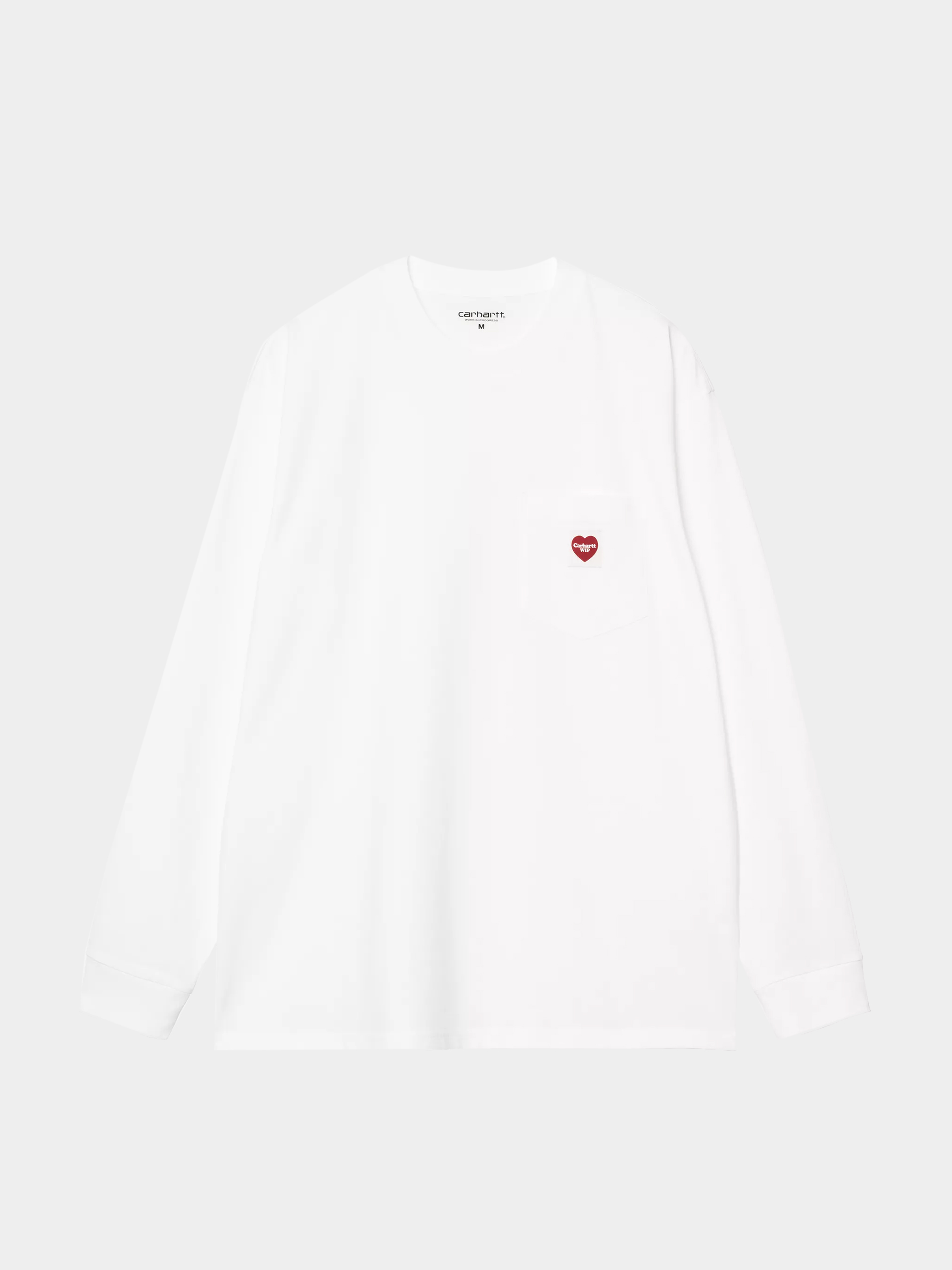 Hosszú ujjú felső Carhartt WIP Pocket Heart (white/red)