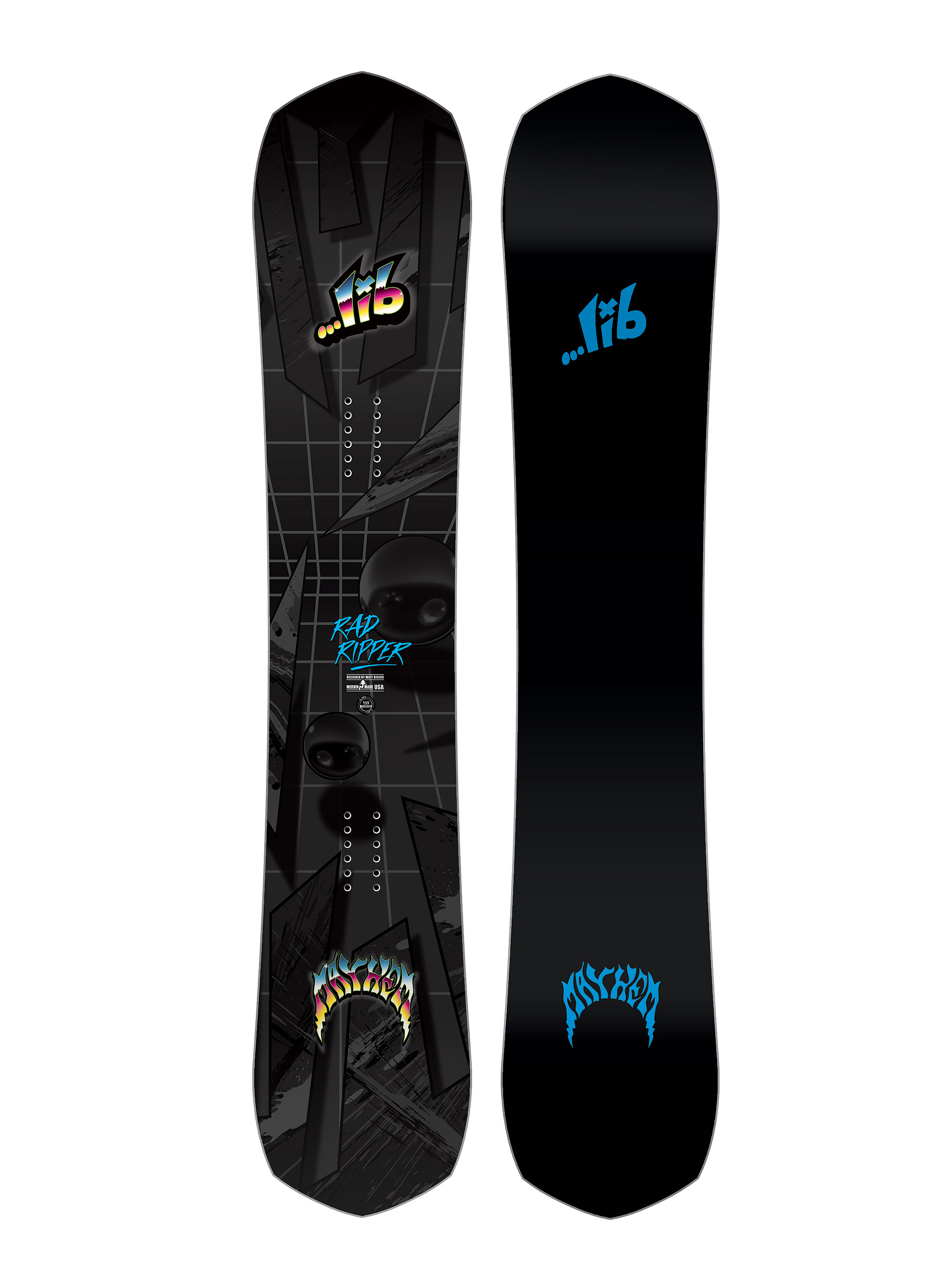Férfi Lib Tech Mayhem Rad Ripper Snowboard (black/blue)