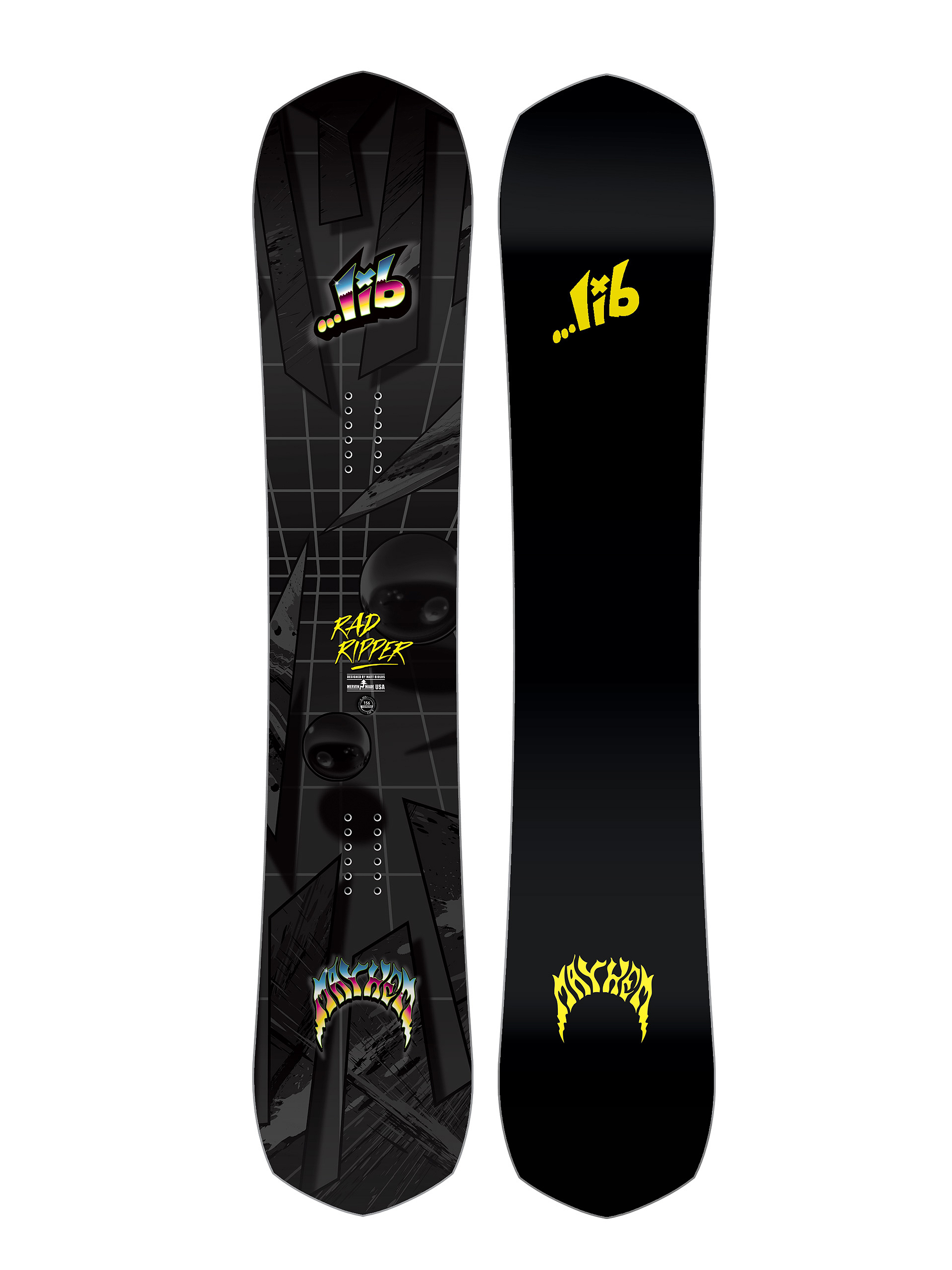 Férfi Lib Tech Mayhem Rad Ripper Snowboard (black/yellow)