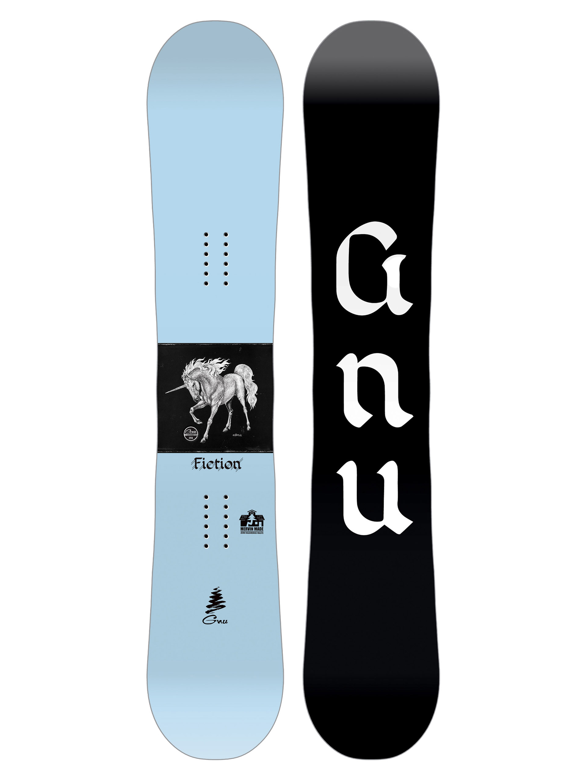 Női Snowboard Gnu Fiction (black/white)