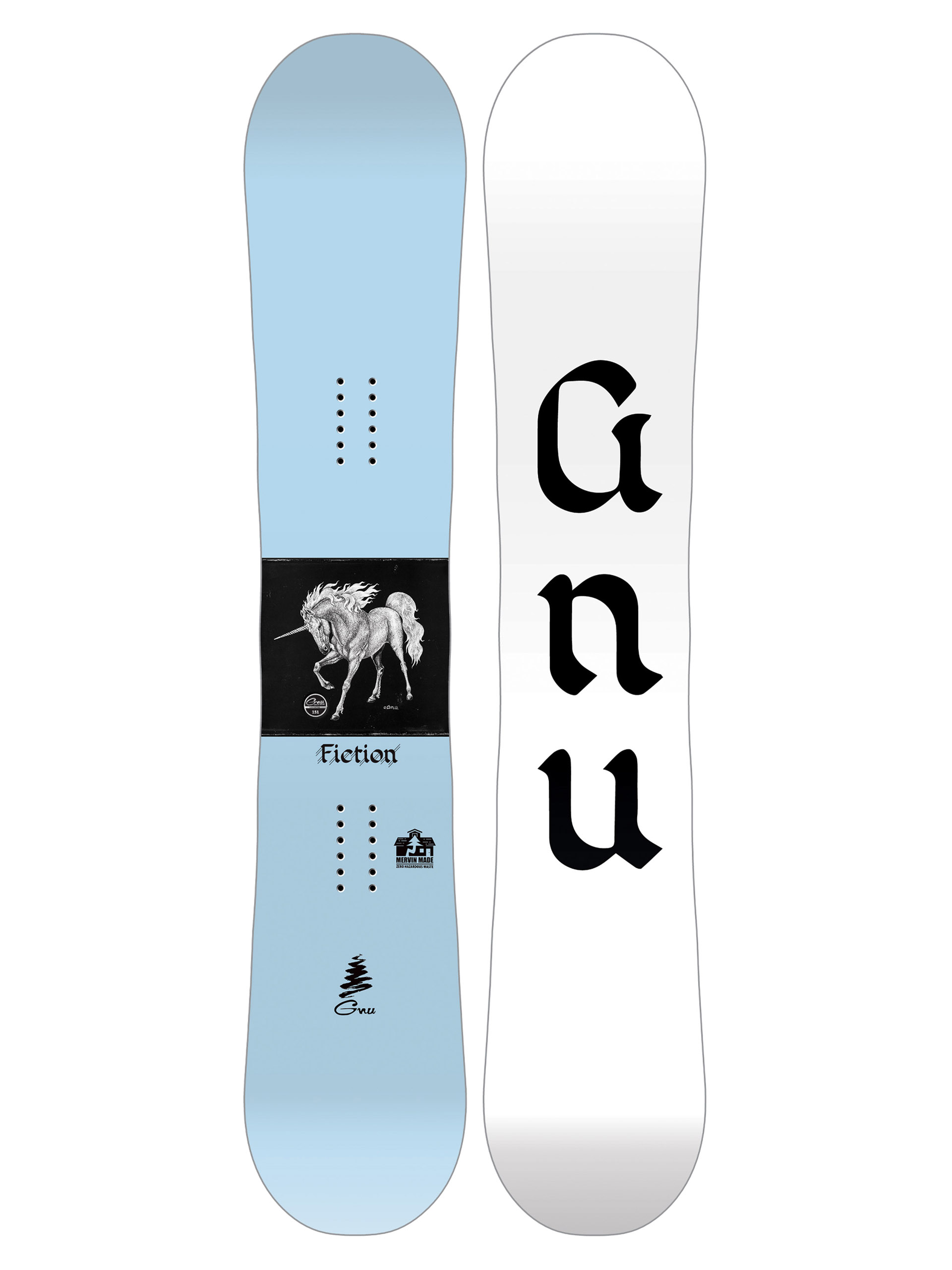 Snowboard Gnu Fiction Wmn (white/black)