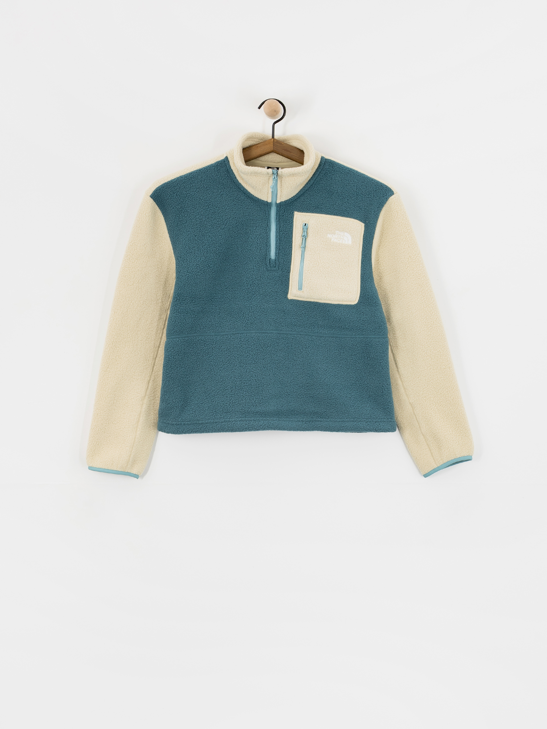 Férfi The North Face Yumiori 1/4 Zip Polár pulóver (space/gravel/blue eclip)