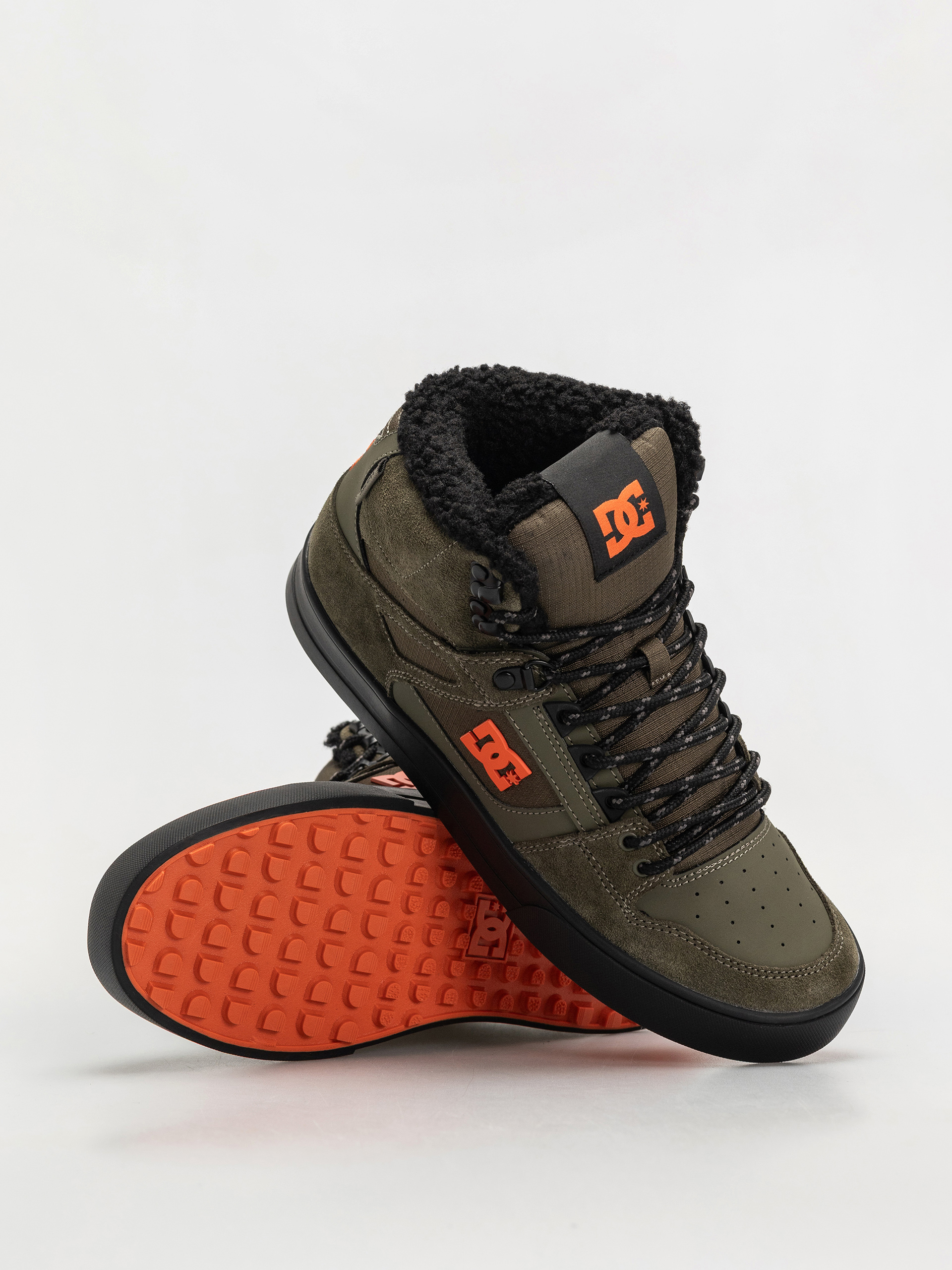 DC Pure High Top Wc Wnt Cipők (olive/black)