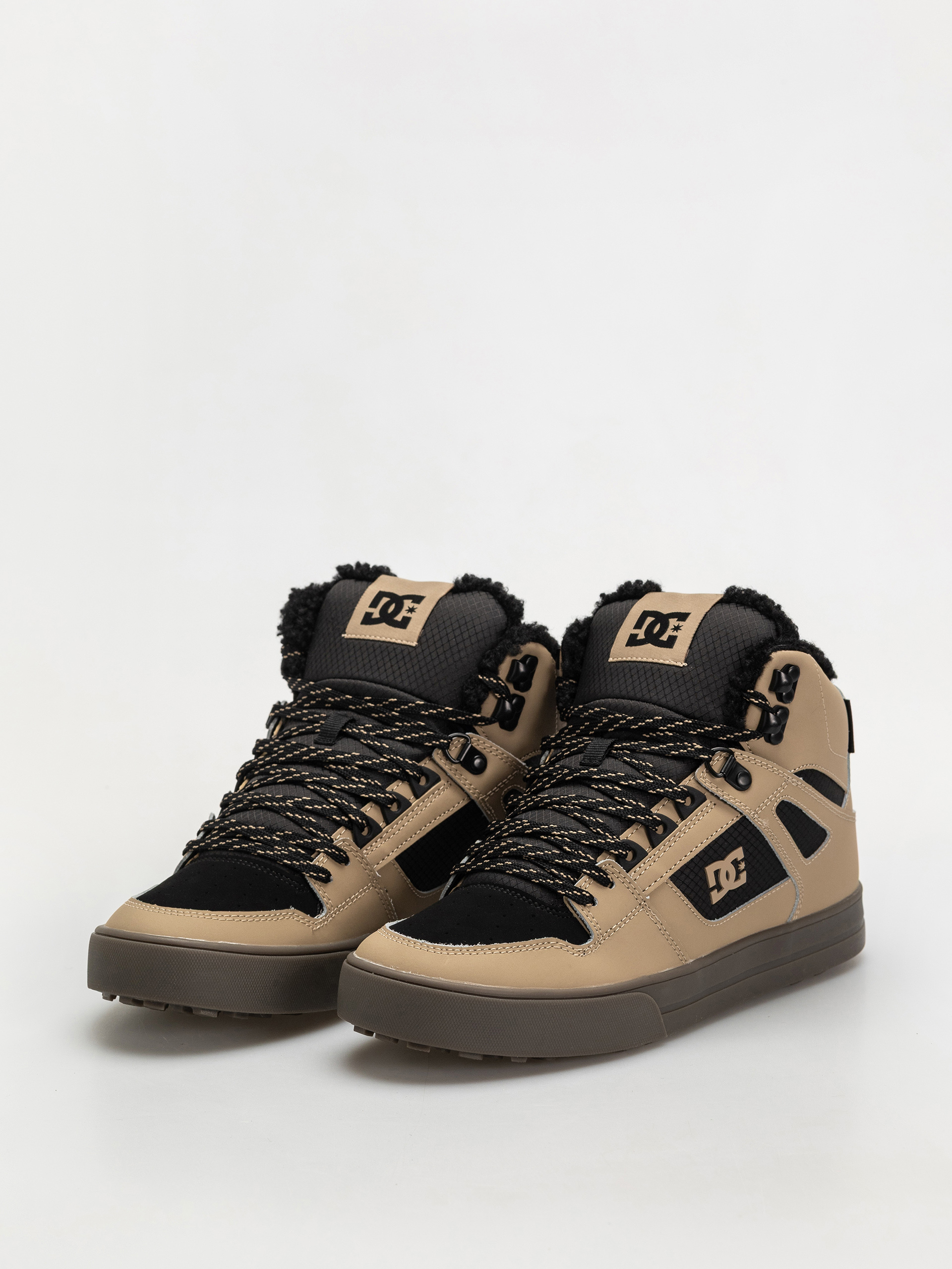 DC Pure High Top Wc Wnt Cipők (tan/black)