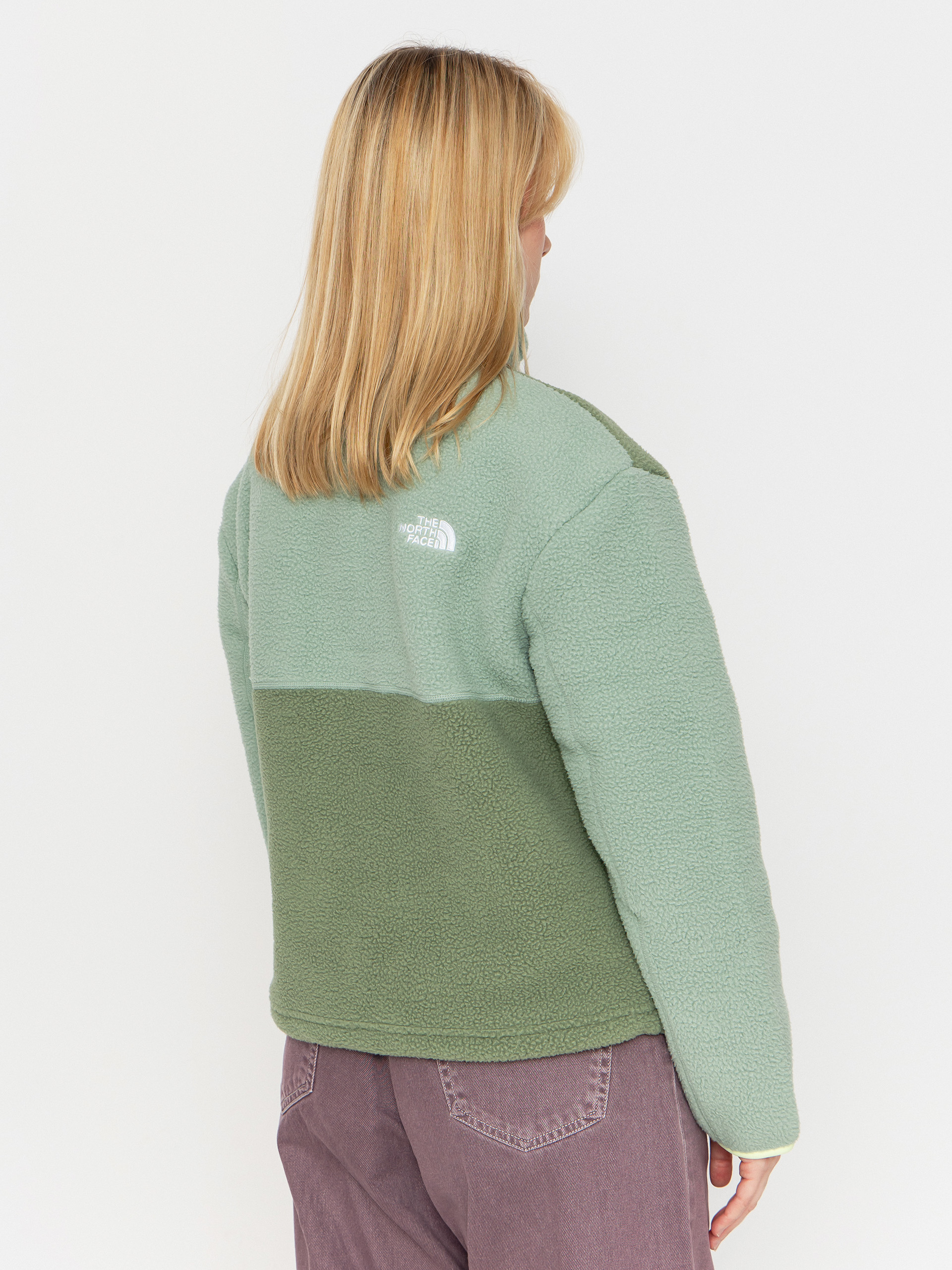 Férfi The North Face Yumiori 1/4 Zip Polár pulóver (bark mist/slate moss/as)