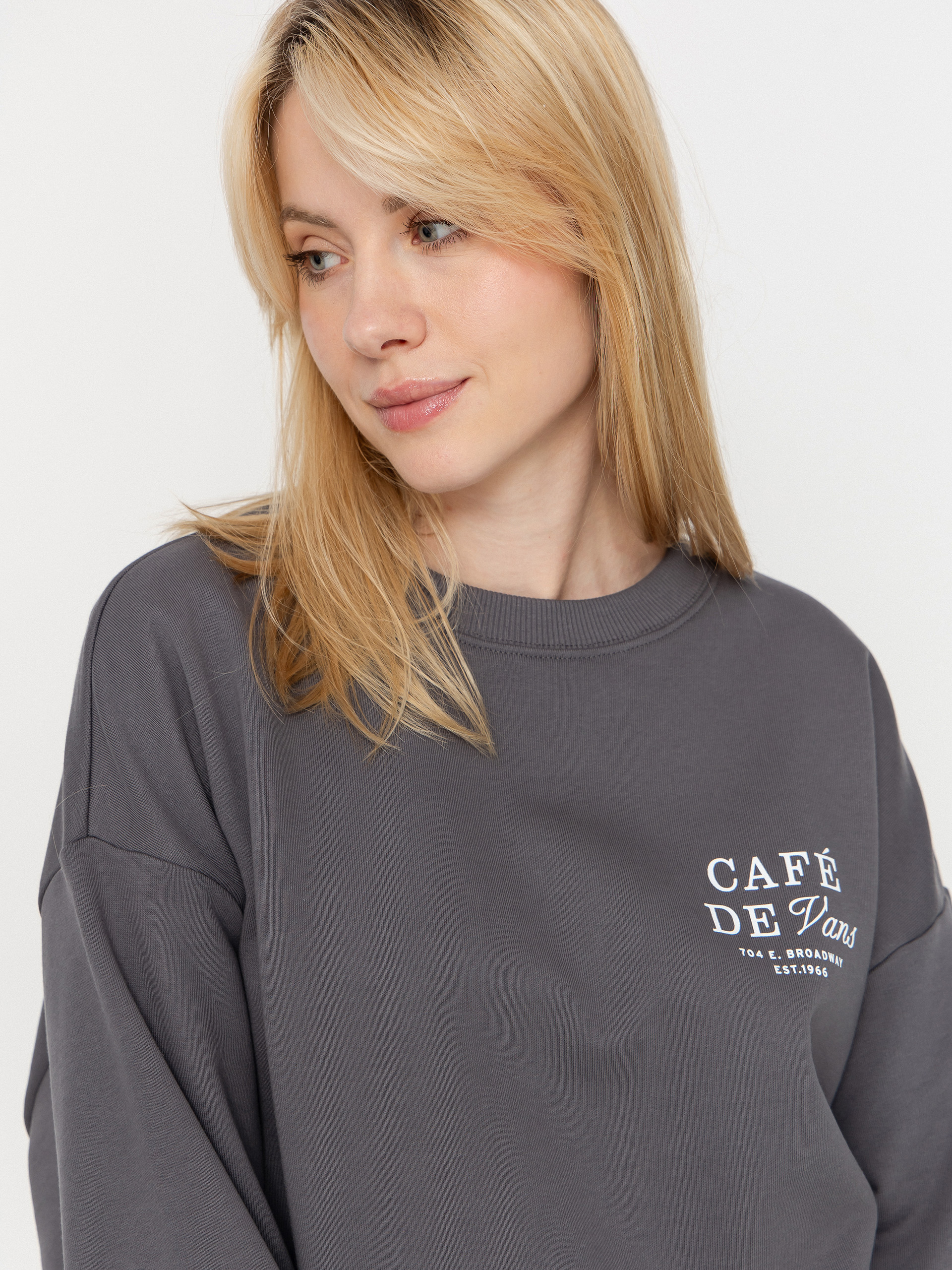 Vans Cafe Vans Os HD Wmn Kapucnis pulóver (mountain essentials asphalt)