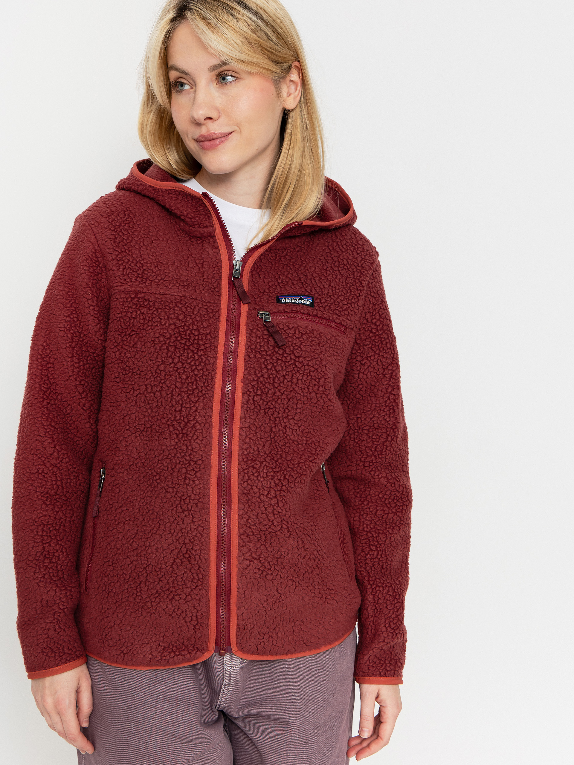 Patagonia Retro Pile HD Wmn Polár pulóver (sequoia red)