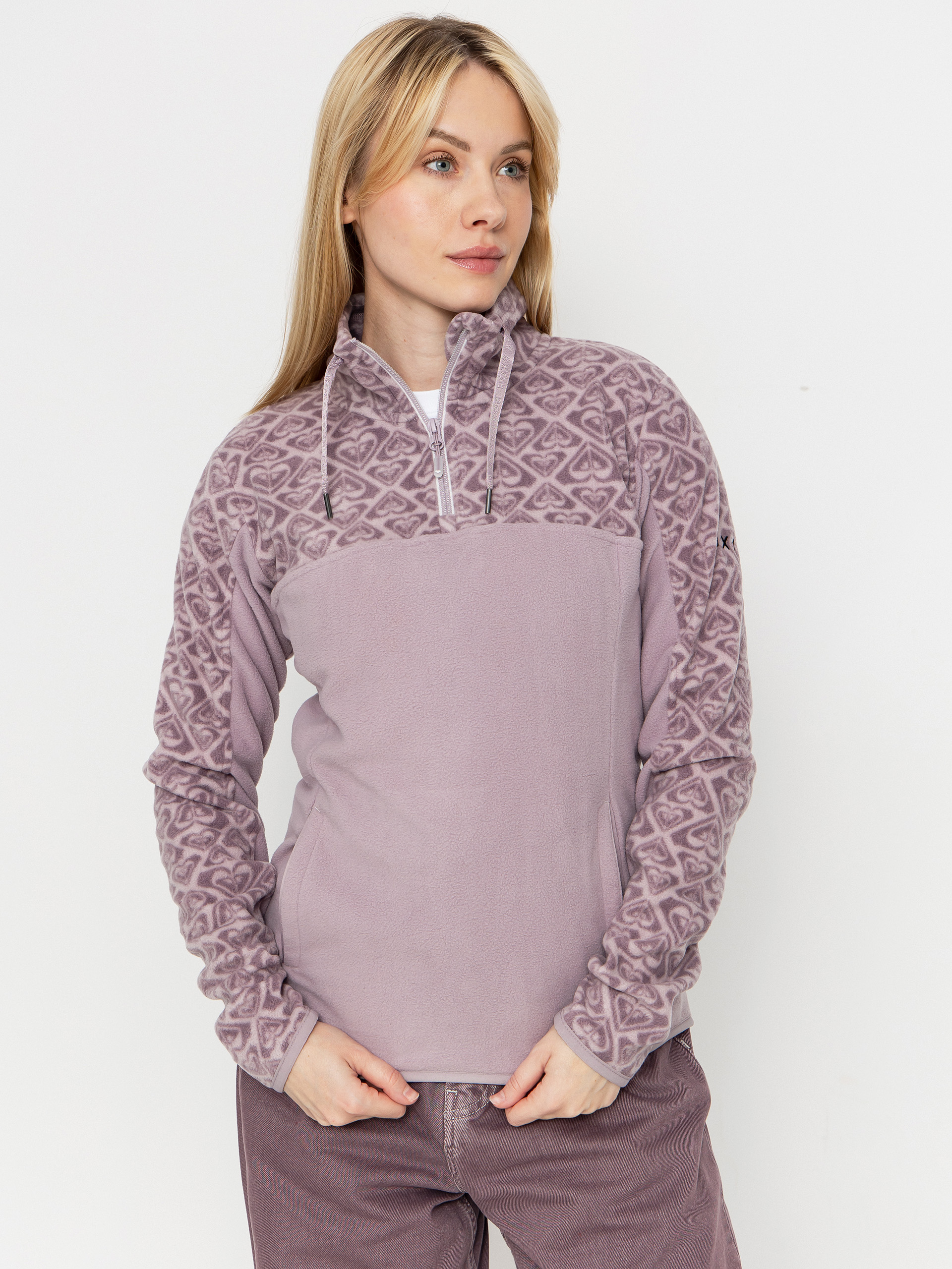Roxy Sayna Half Zip Wmn Polár pulóver (nirvana be bold plaid rg)