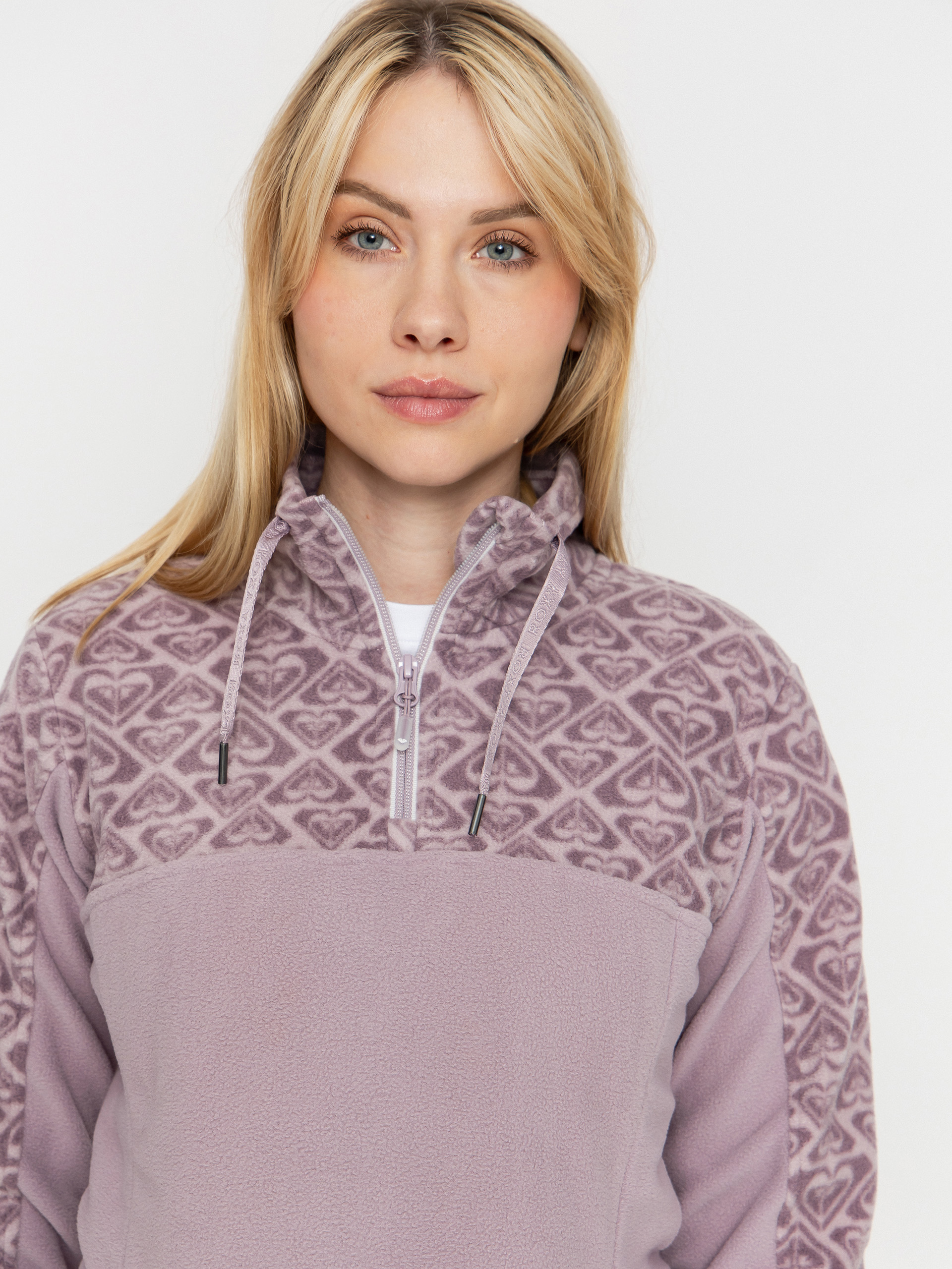 Női Roxy Sayna Half Zip Polár pulóver (nirvana be bold plaid rg)