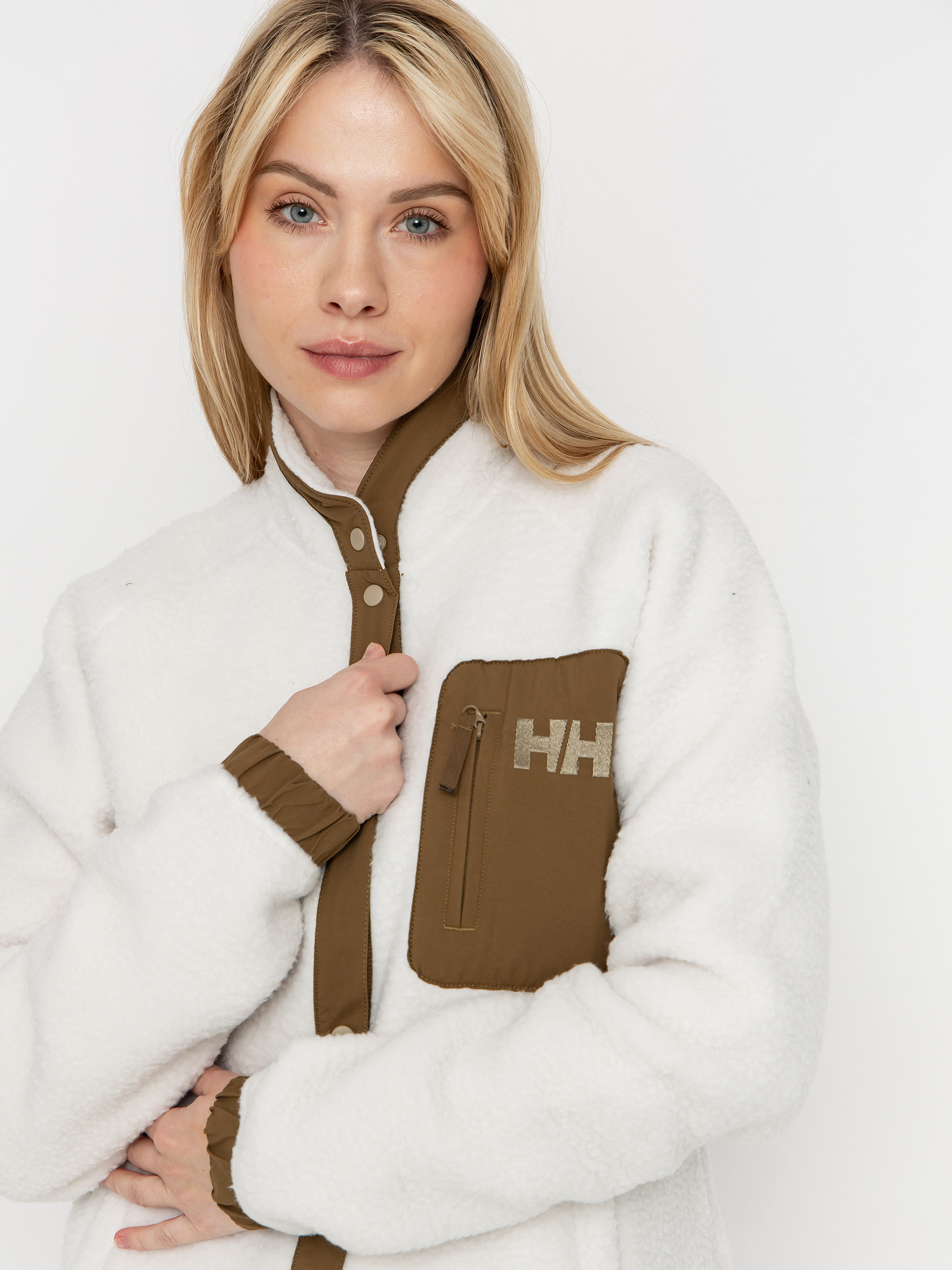 Női Polár pulóver Helly Hansen Imperial Pile Snap (snow)