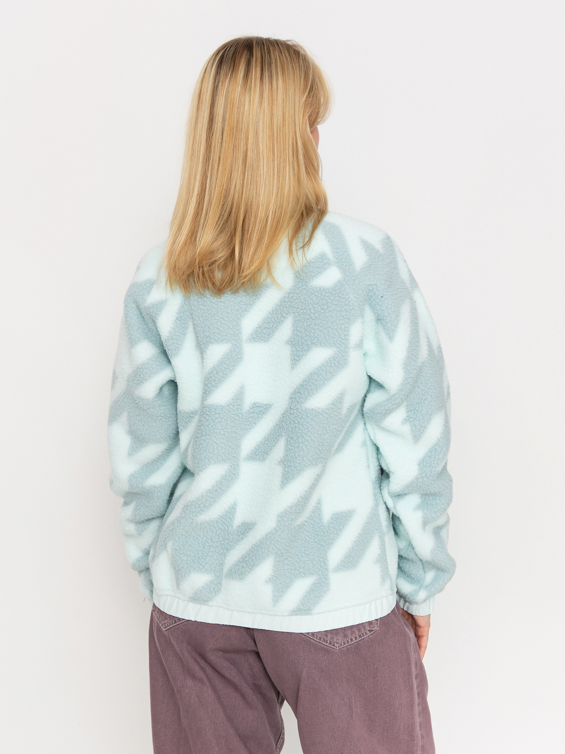 Női Polár pulóver Helly Hansen Imperial Printed Pile Snap (icicle houndstooth aop)